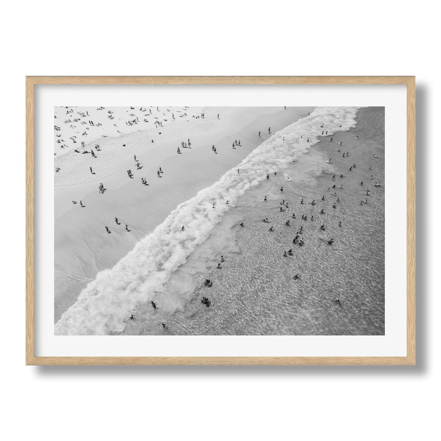 Bondi Beach From Above in Black and White - Peter Yan Studio Framed Photo Print Wall Art