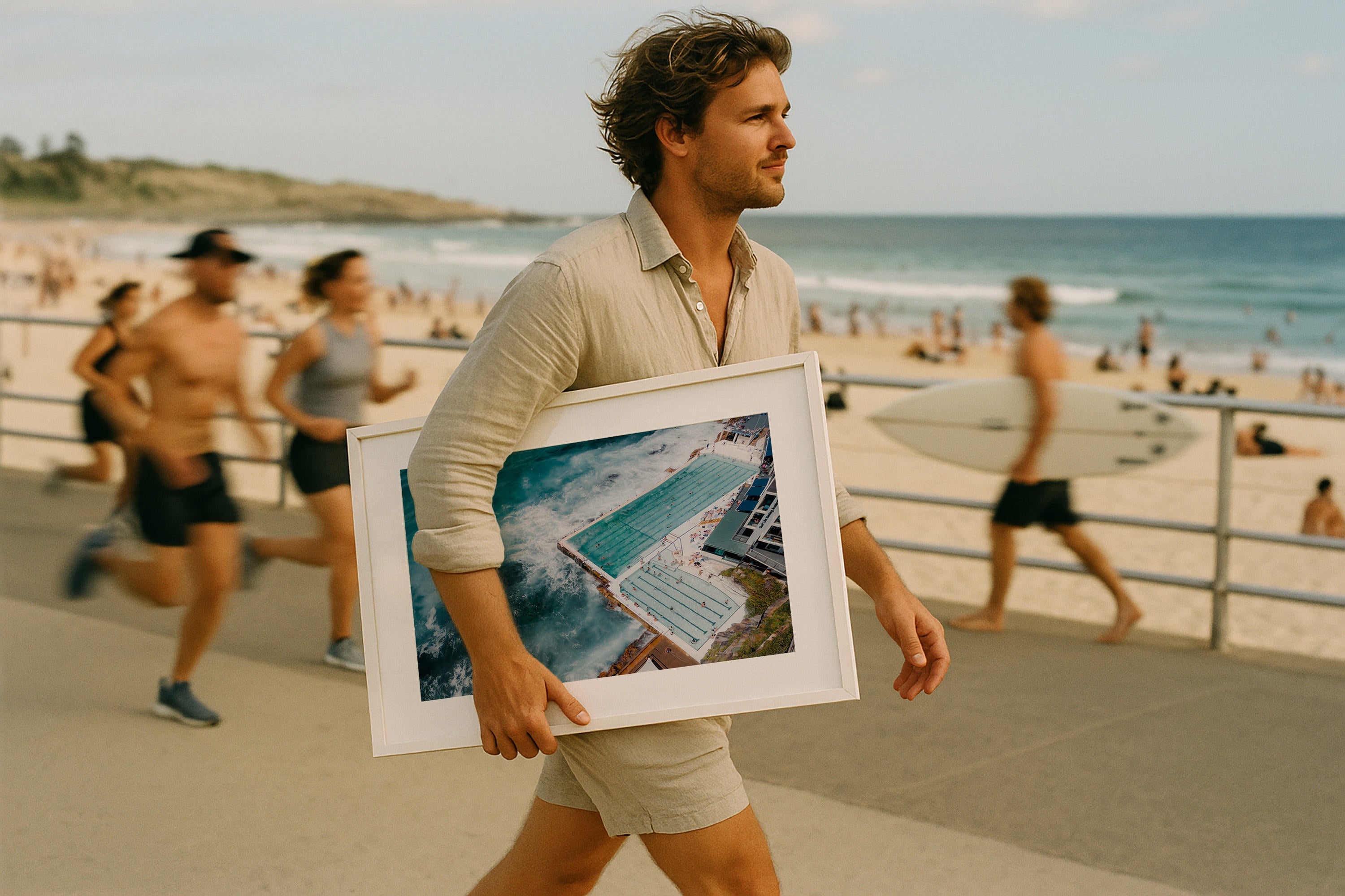 Bondi Beach Icebergs Pool Summer Day I - Peter Yan Studio Framed Photo Print Wall Art
