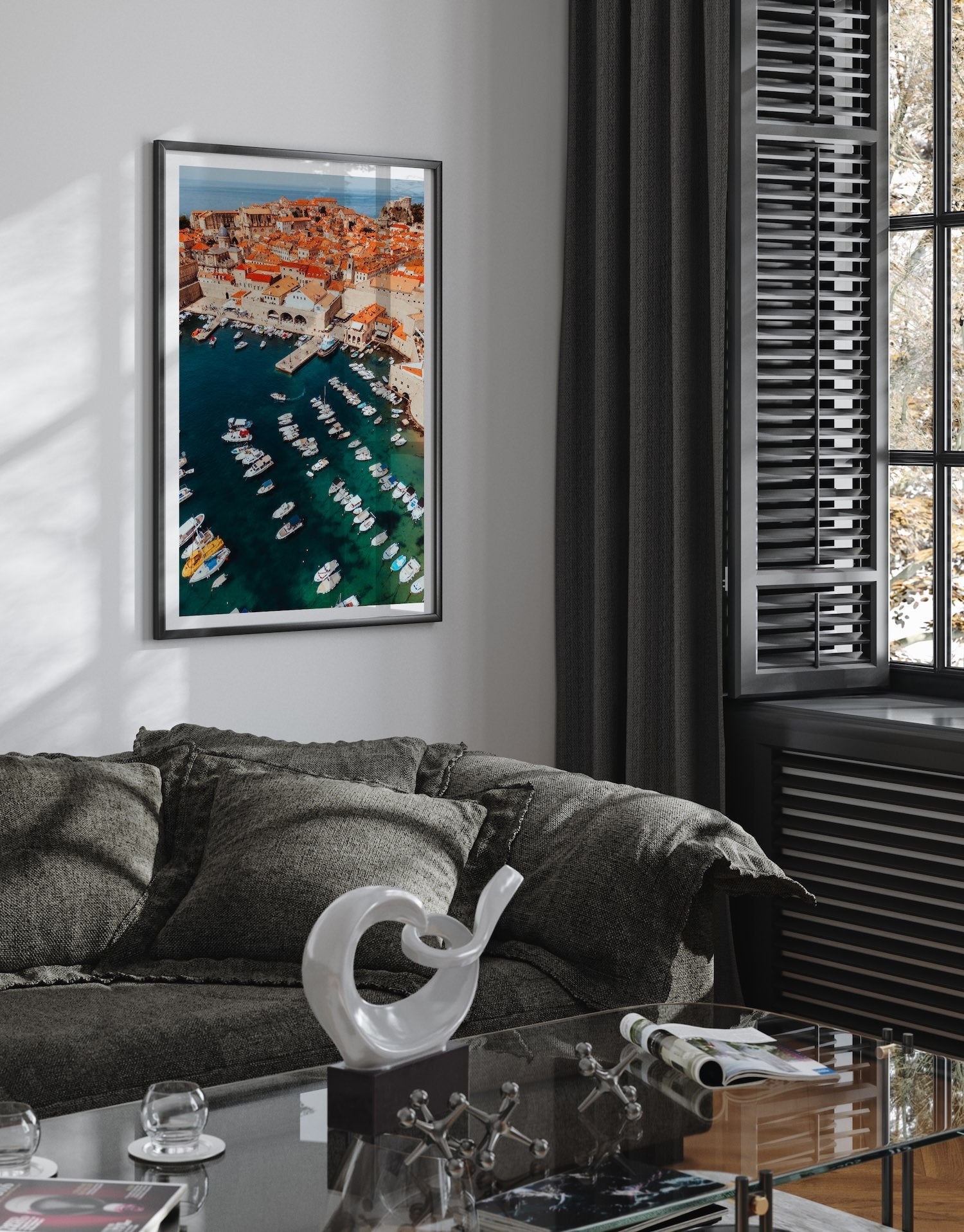 Dubrovnik's Vibrant Harbour - Peter Yan Studio Framed Photo Print Wall Art
