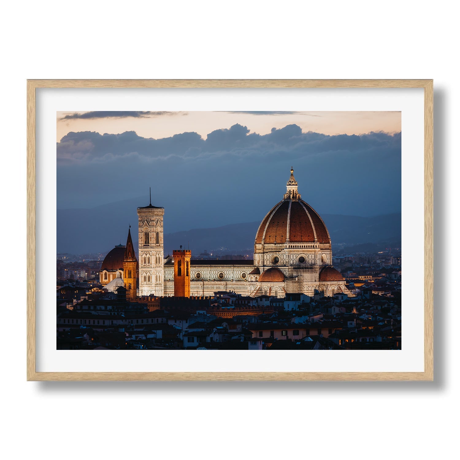 Florence Cathedral At Dusk - Peter Yan Studio Framed Photo Print Wall Art