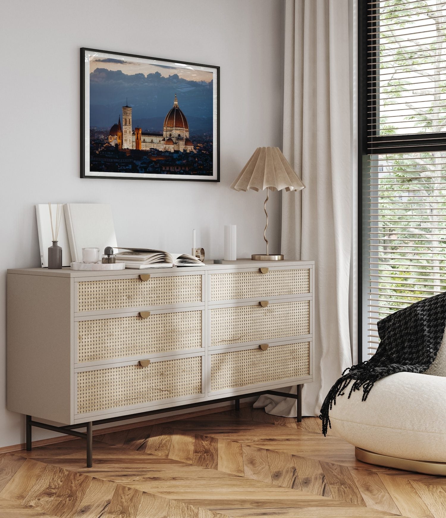 Florence Cathedral At Dusk - Peter Yan Studio Framed Photo Print Wall Art