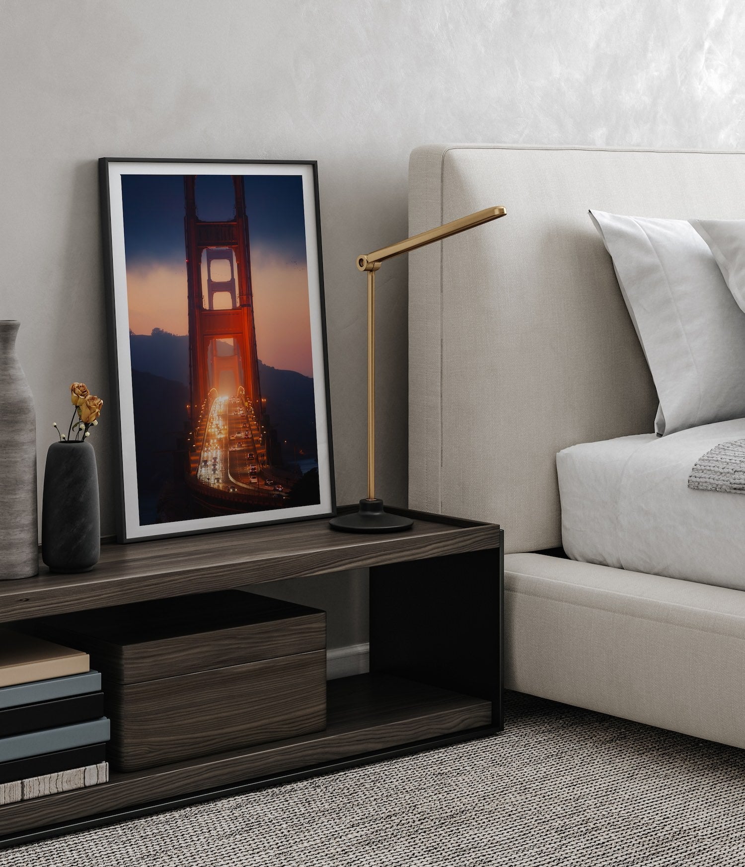 Golden Gate Twilight II - Peter Yan Studio Framed Photo Print Wall Art