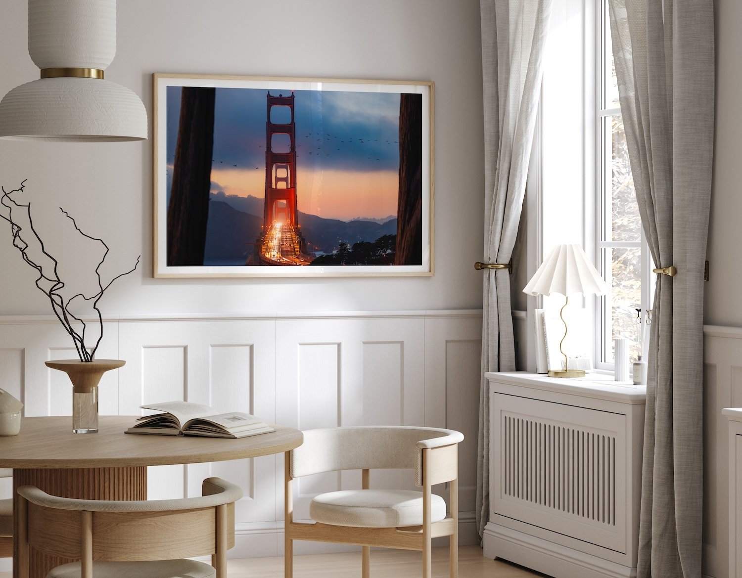 Golden Gate Twilight - Peter Yan Studio Framed Photo Print Wall Art