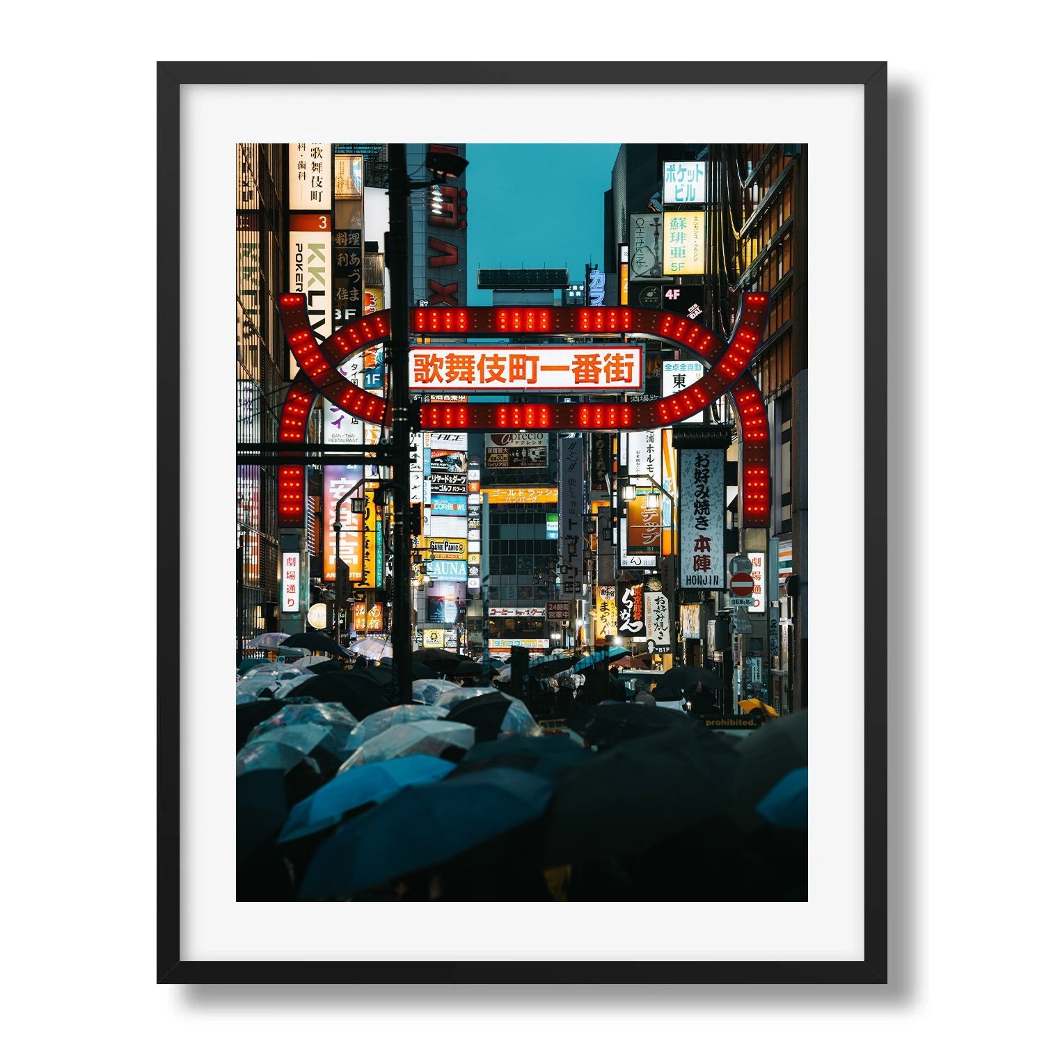 Kabukicho Shinjuku Tokyo Night I Framed Print - Architecture by Peter Yan Studio