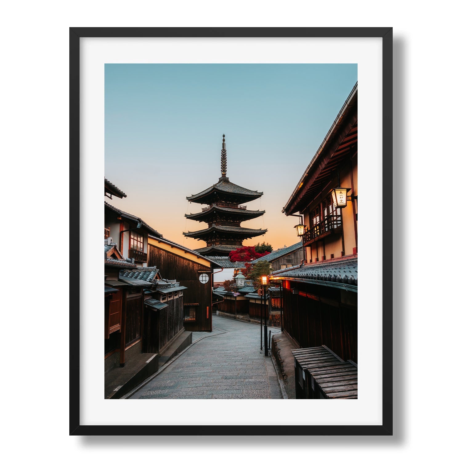 Kyoto Sunrise: Yasaka Pagoda Framed Print - Architecture by Peter Yan Studio