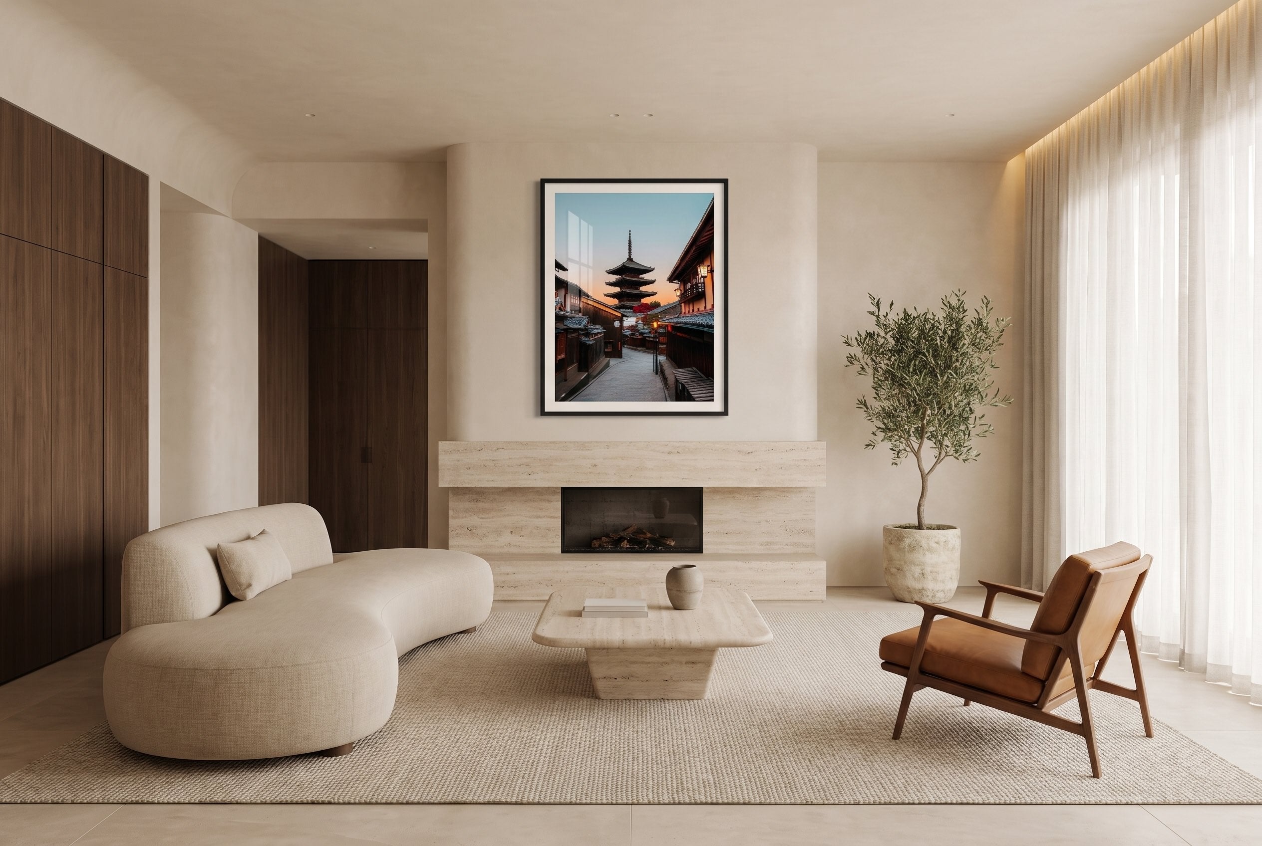Kyoto Sunrise: Yasaka Pagoda Framed Print - Architecture by Peter Yan Studio