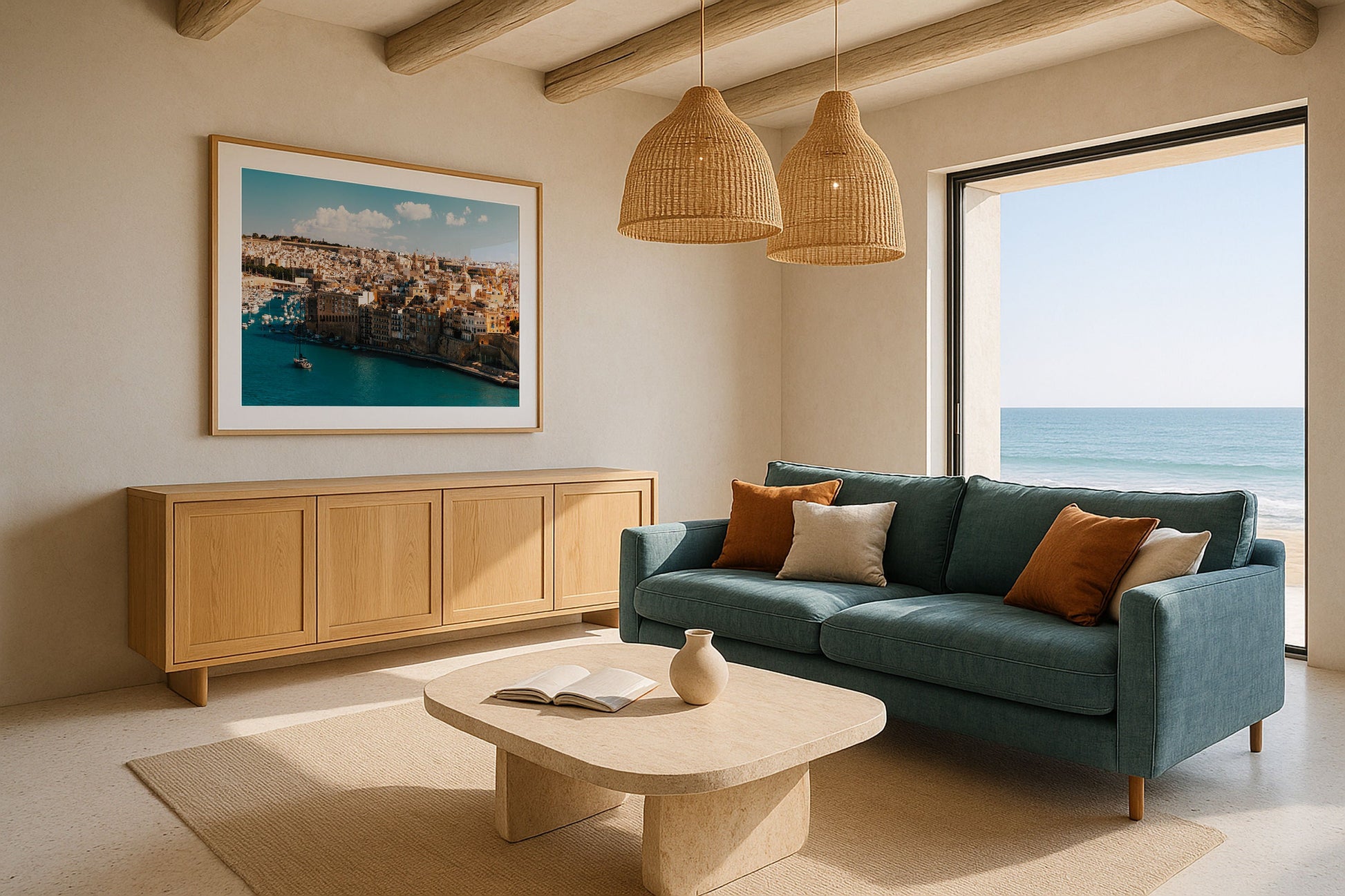 Maltese Heritage Coastline Framed Print - Architecture by Peter Yan Studio