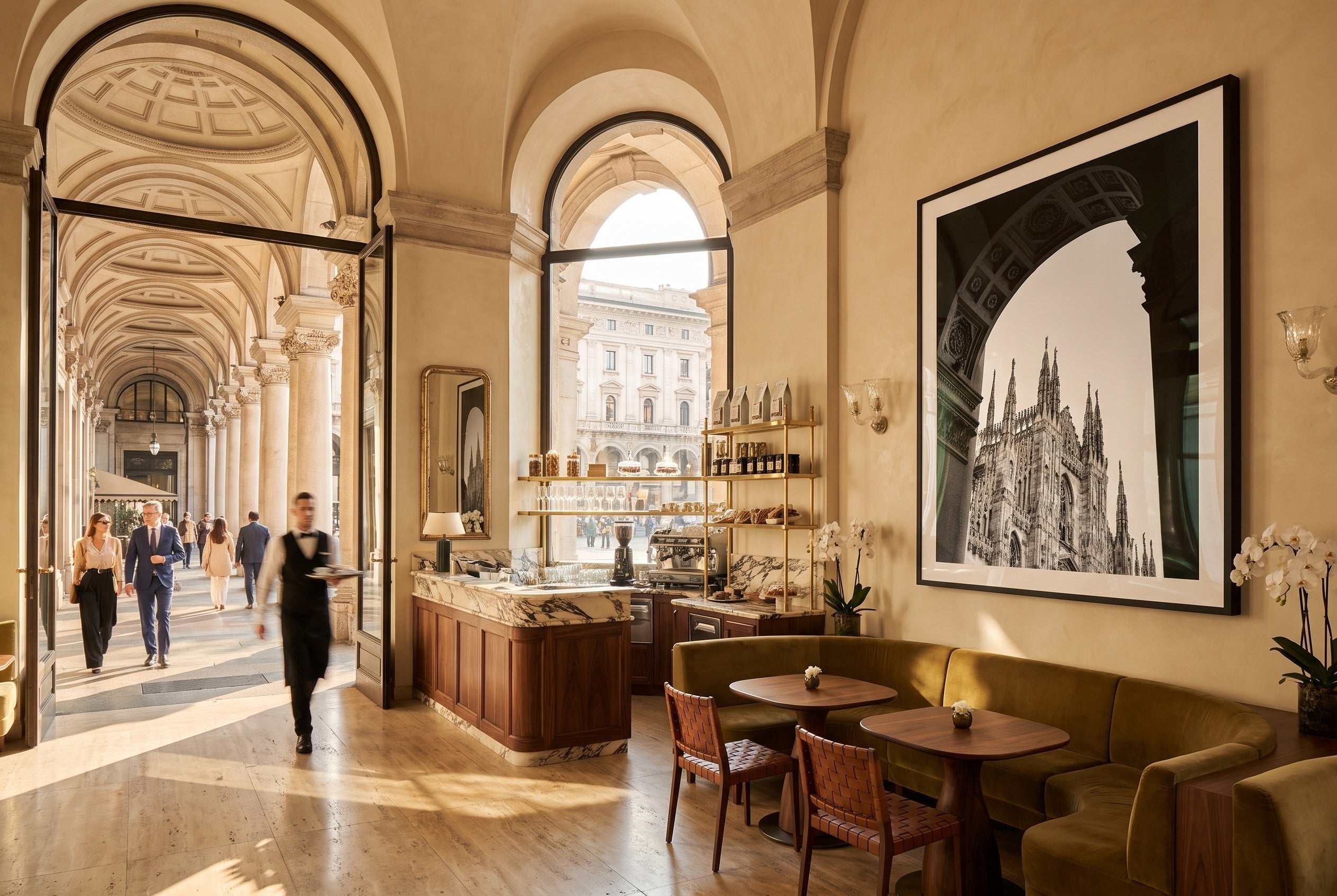 Milan Duomo Framed by Arch Framed Print - Architecture by Peter Yan Studio