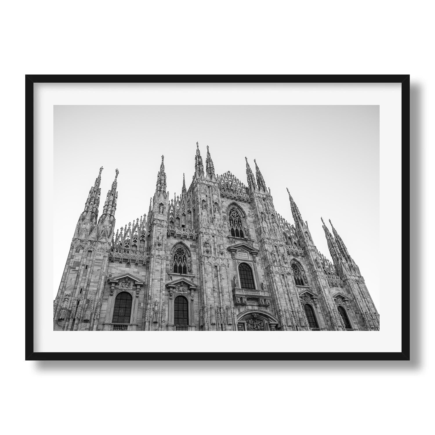 Milan Duomo in Monochrome Framed Print - Architecture by Peter Yan Studio