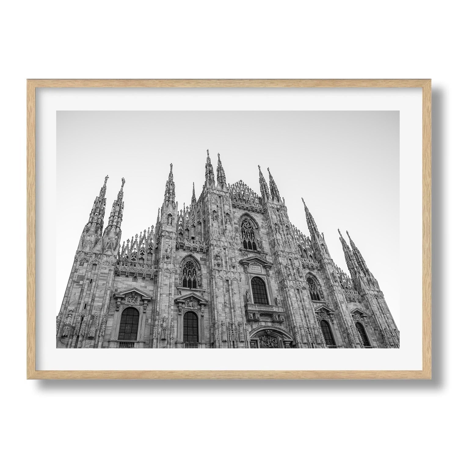 Milan Duomo in Monochrome Framed Print - Architecture by Peter Yan Studio