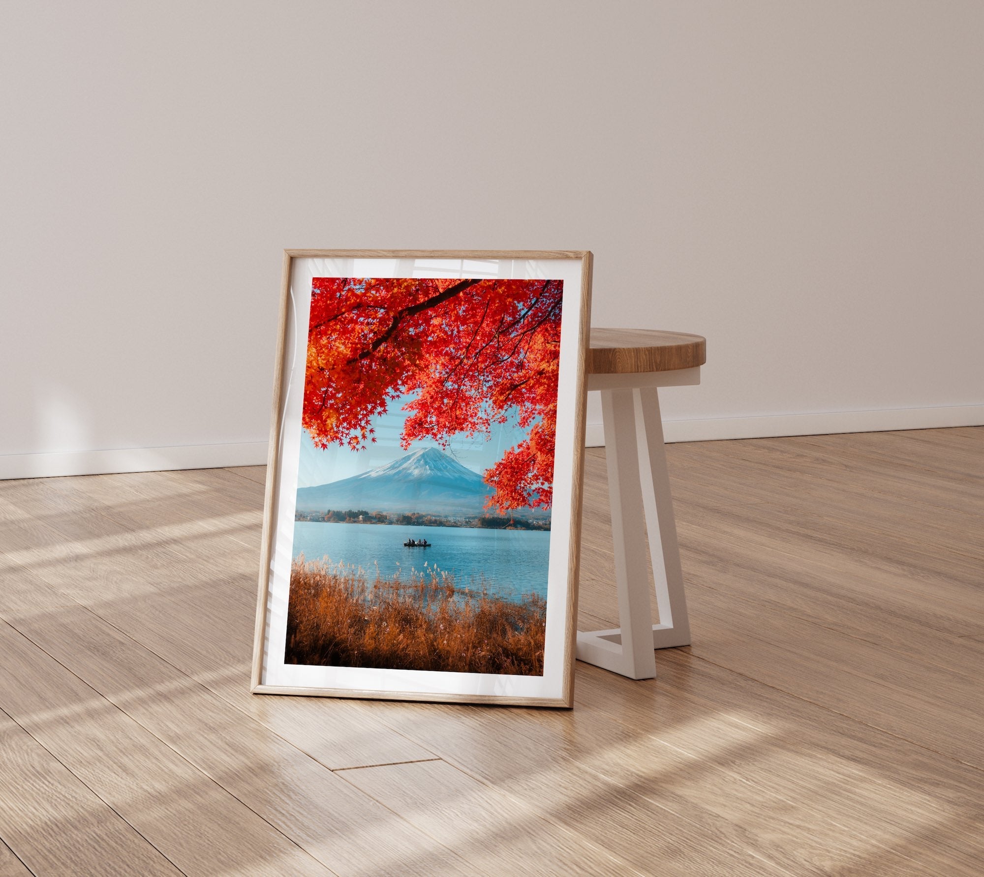 Mt Fuji Under the Maple Tree - Peter Yan Studio Framed Photo Print Wall Art