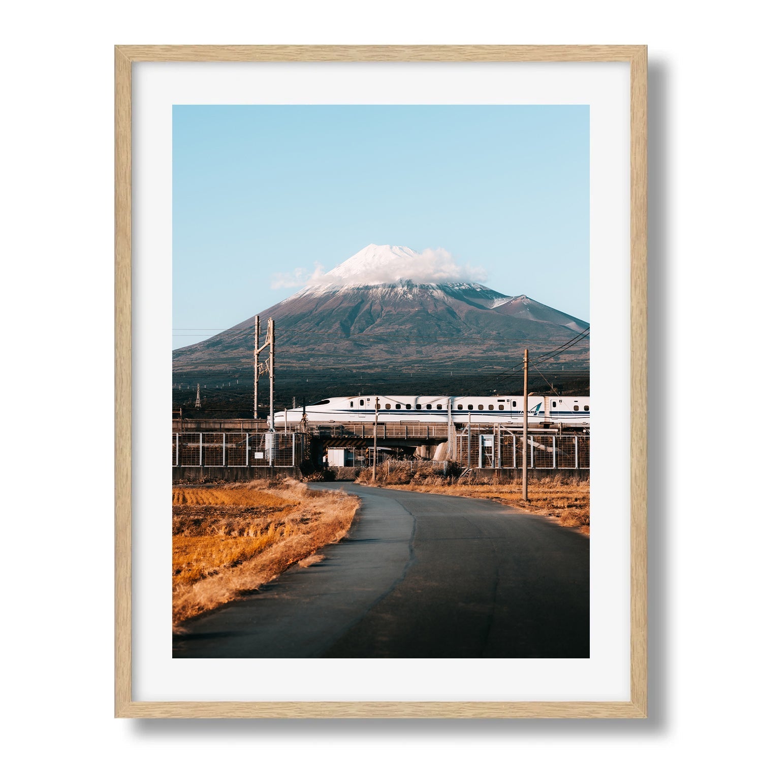 Shinkansen Meets Fuji - Peter Yan Studio Framed Photo Print Wall Art