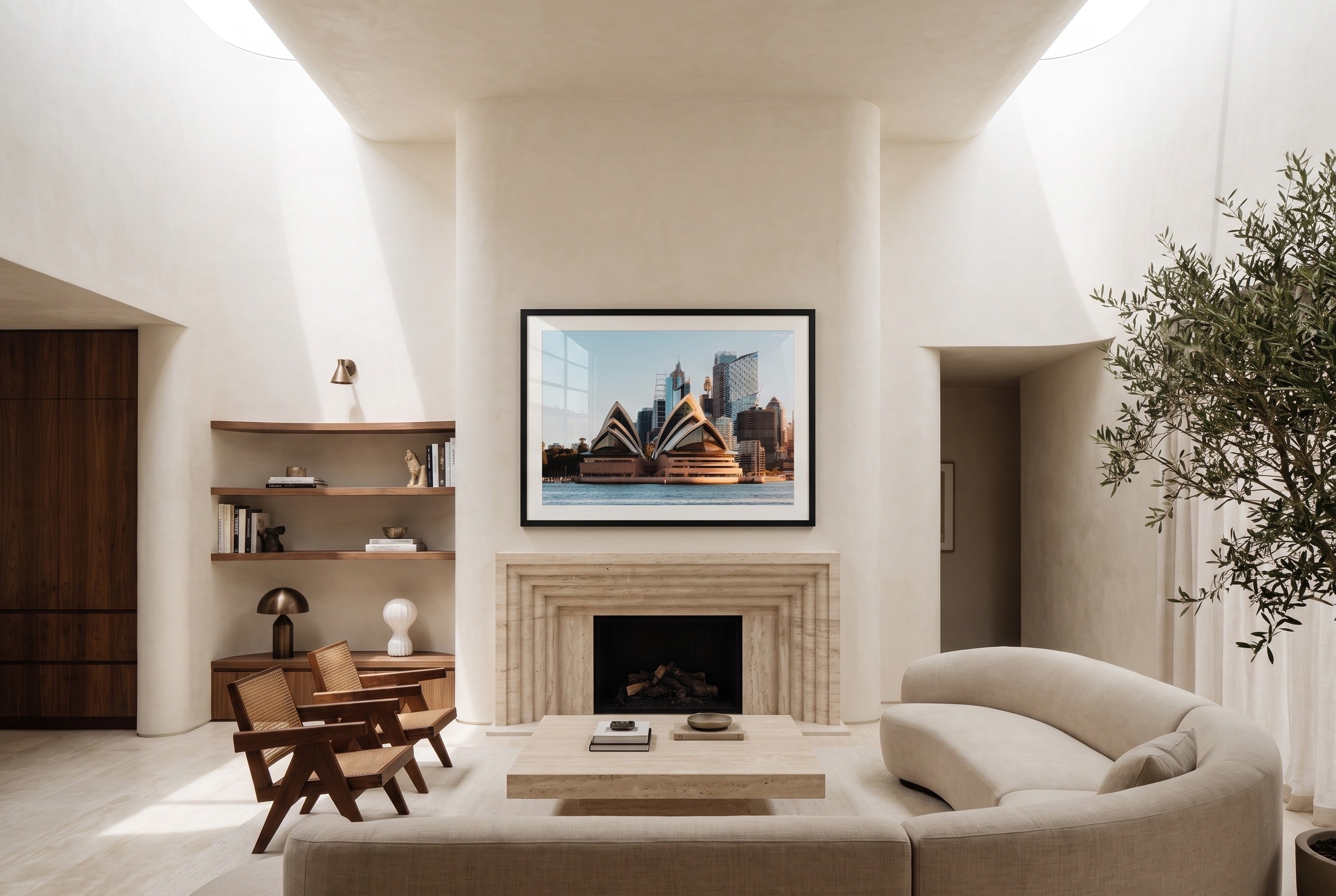 Sydney Opera House Glow Framed Print - Architecture by Peter Yan Studio