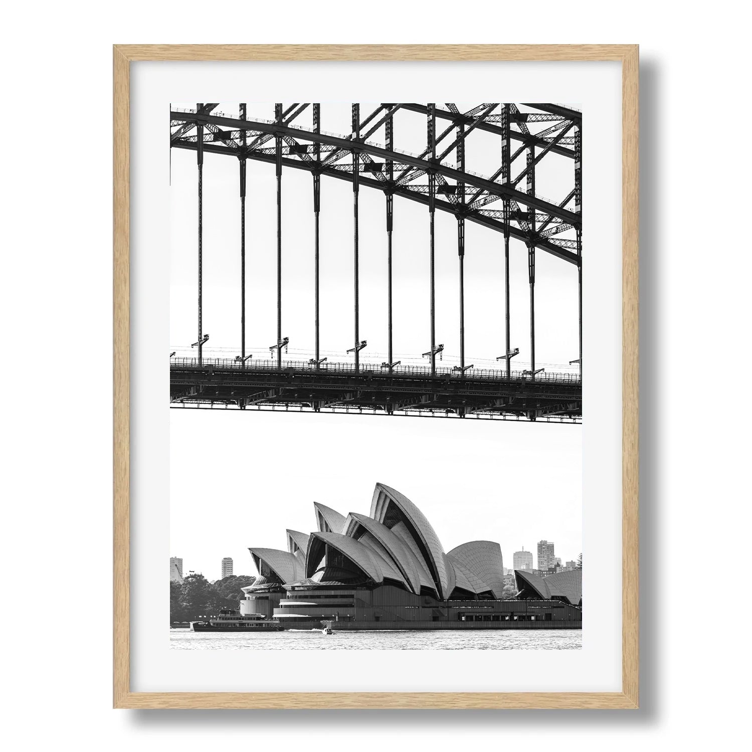 Sydney Opera House Under the Harbour Bridge - Peter Yan Studio Framed Photo Print Wall Art