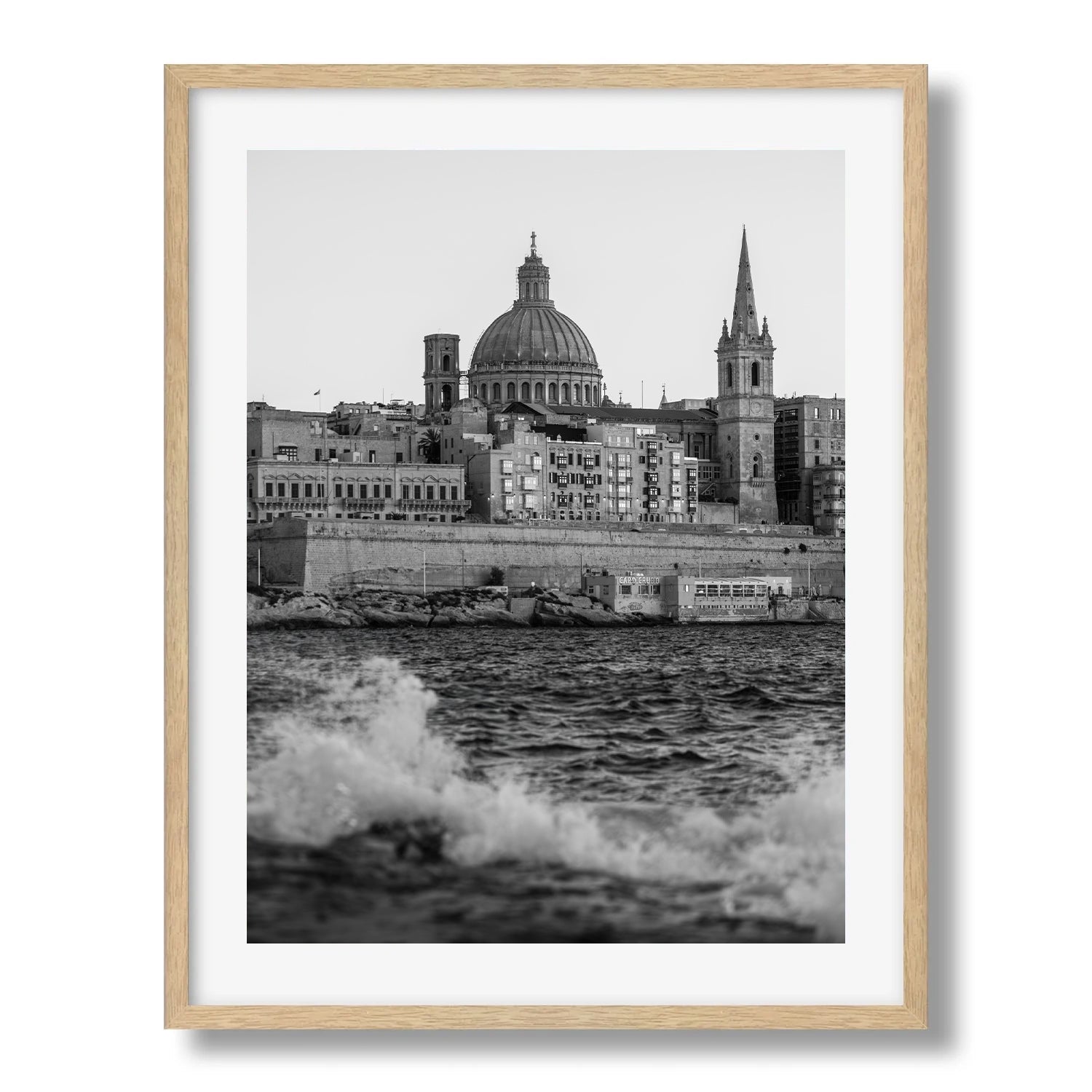 Valletta Monochrome – Malta Framed Print - Architecture by Peter Yan Studio