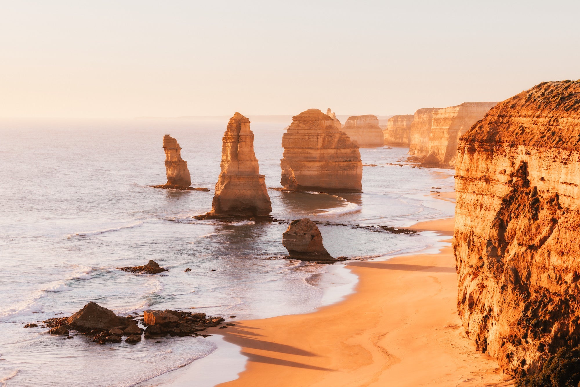 12 Apostles Golden Hour Landscape - Peter Yan Studio