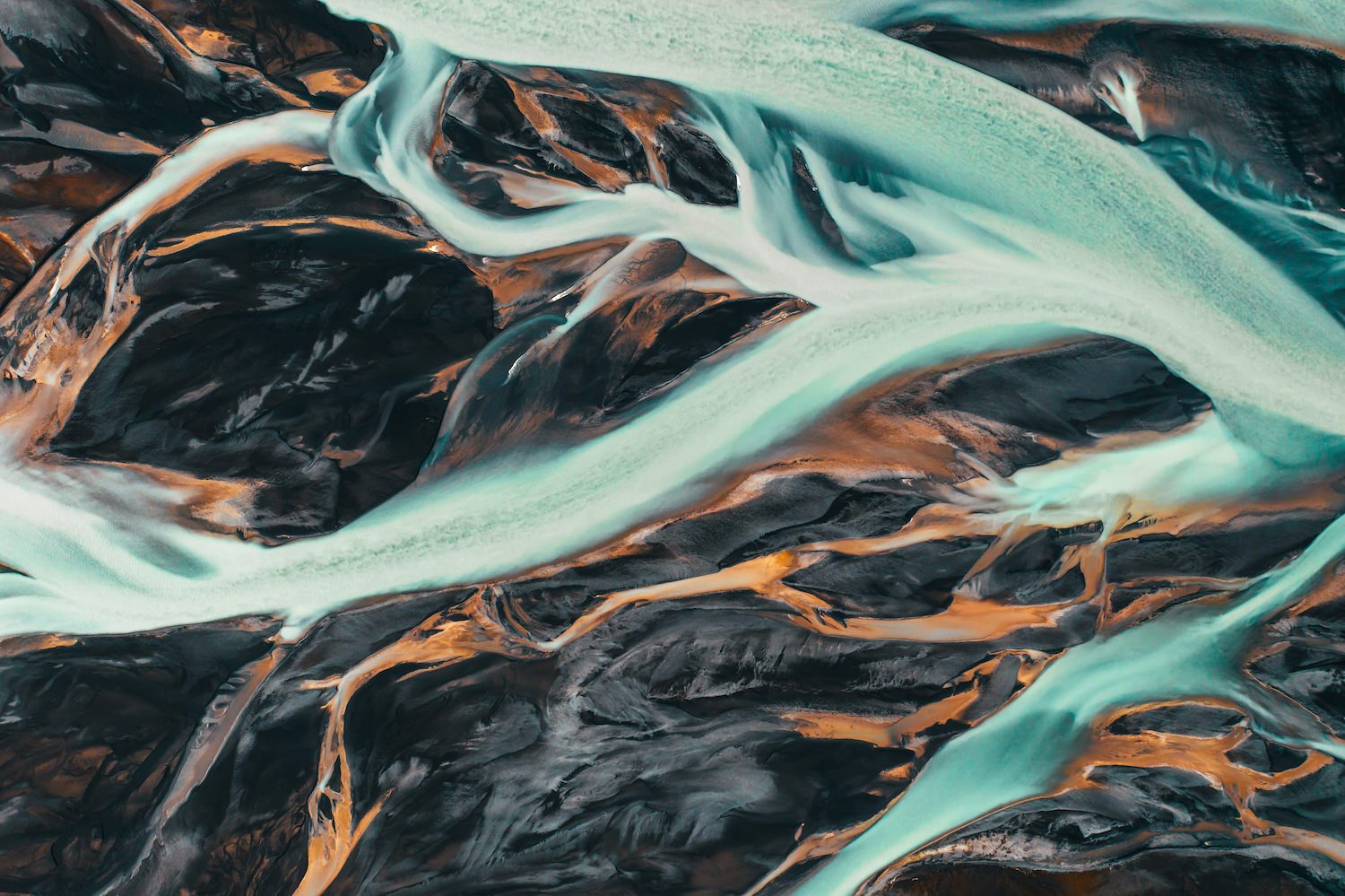 Above The Icelandic Rivers | Premium Framed Print - Peter Yan Studio