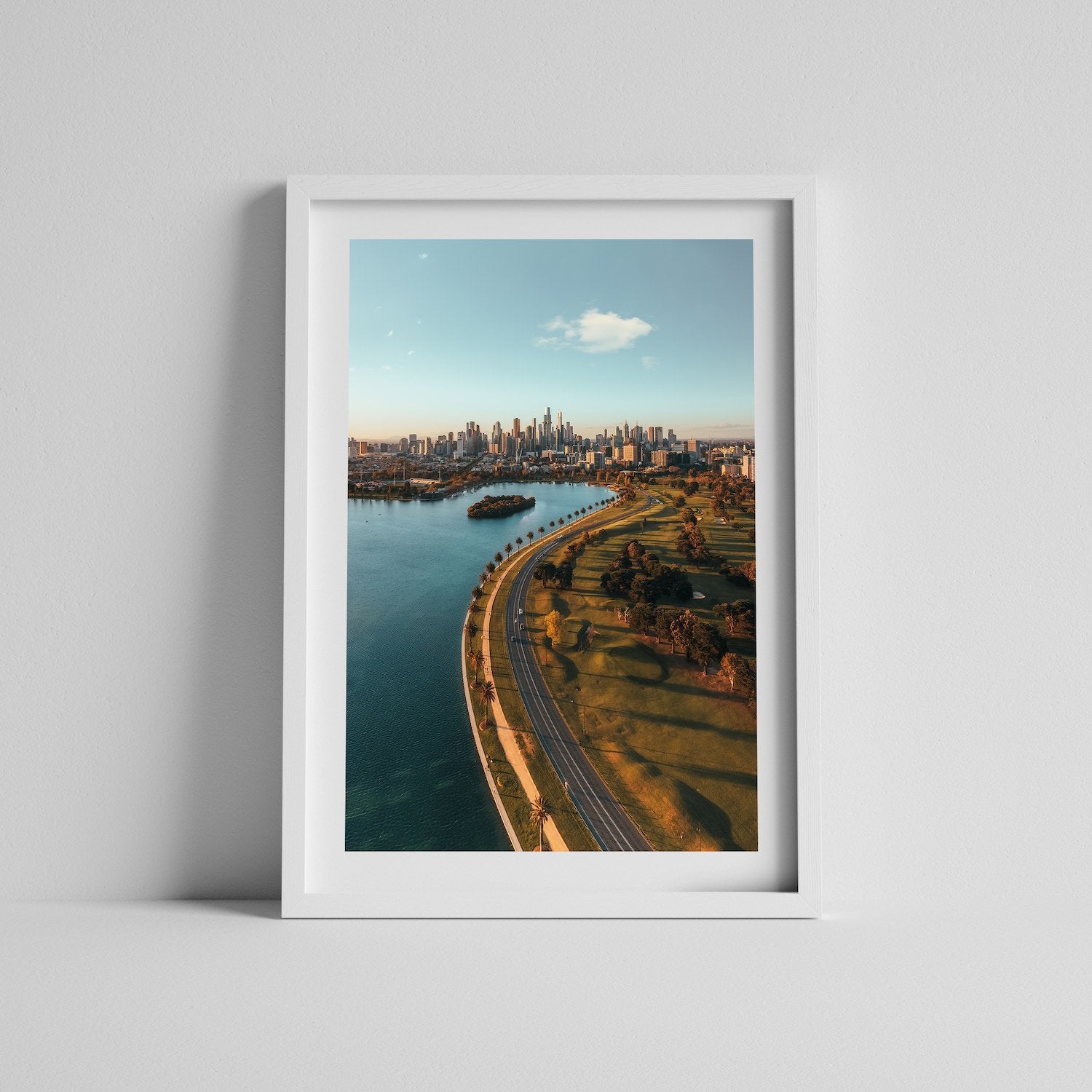 Albert Park F1 Circuit Melbourne Sunset | Premium Framed Print - Peter Yan Studio