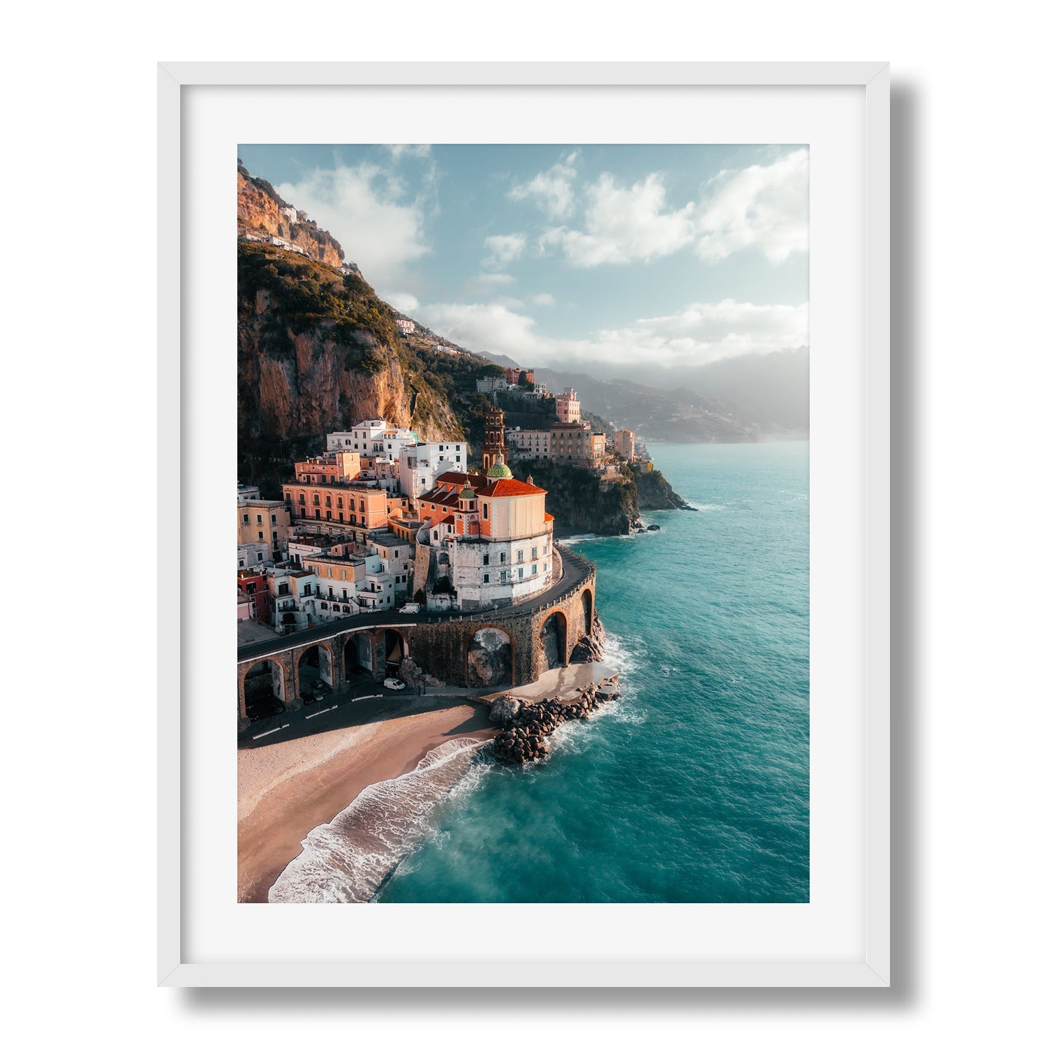 Atrani Sunrise, Amalfi Coast Framed Print - Architecture by Peter Yan Studio