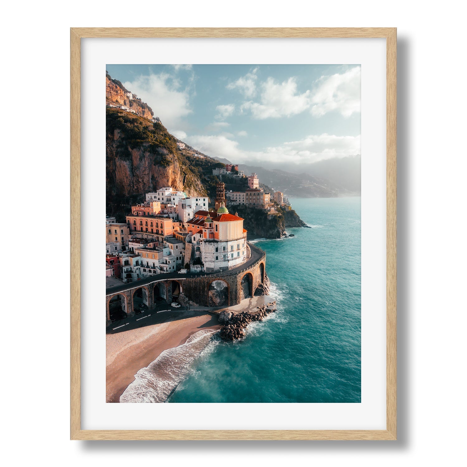 Atrani Sunrise, Amalfi Coast Framed Print - Architecture by Peter Yan Studio