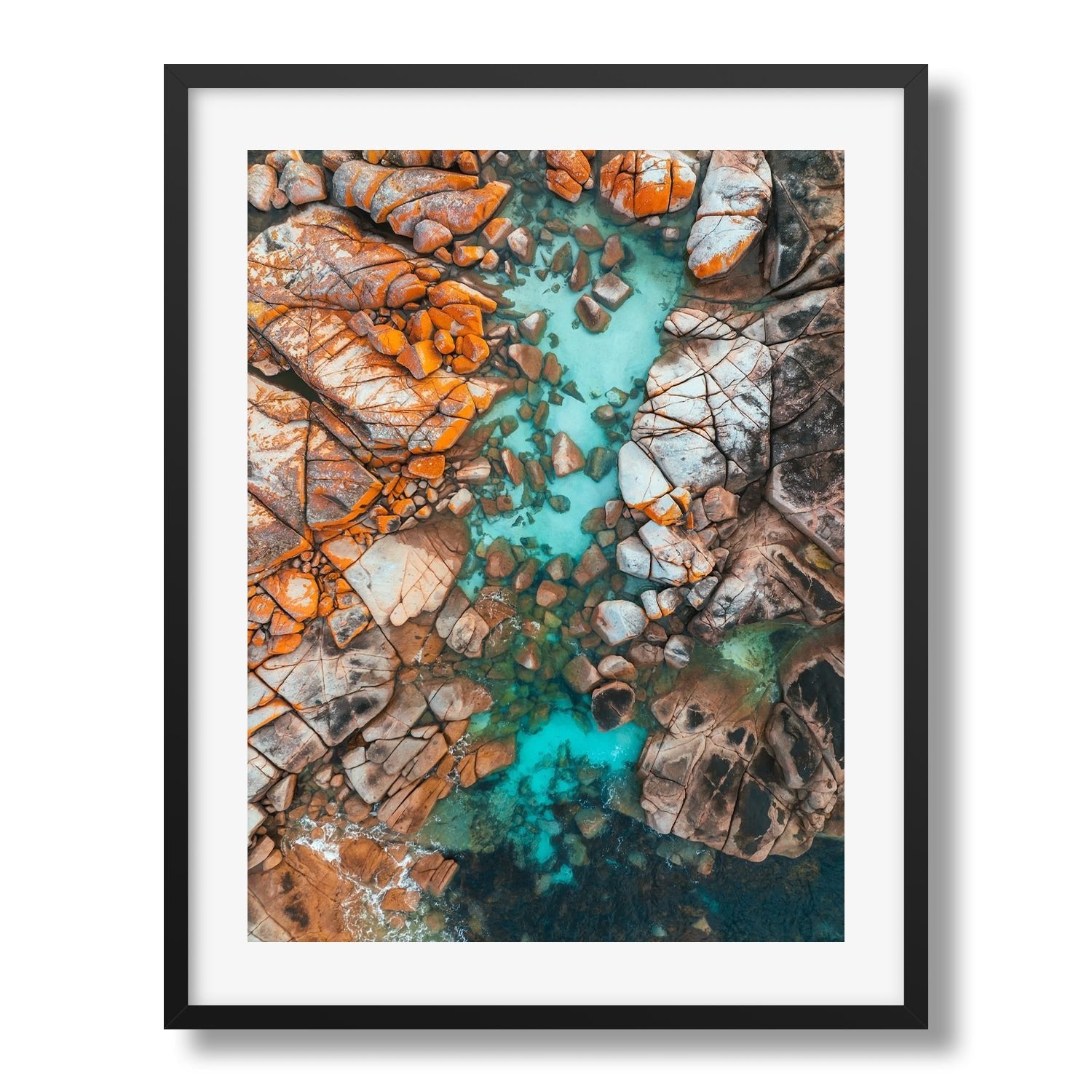 Bay Of Fires Tasmania I Framed Print - Aerial by Peter Yan Studio