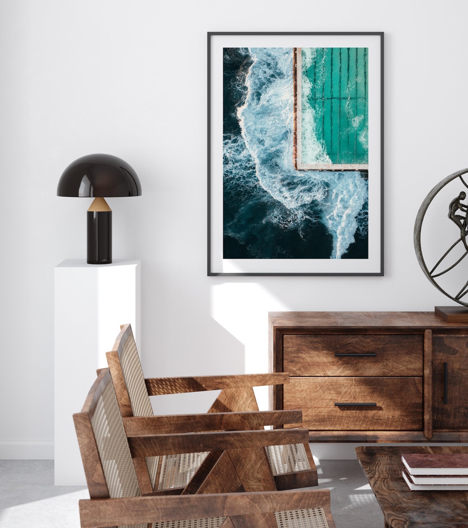 Bondi Icebergs Pool From Above FP1 | Premium Framed Print - Peter Yan Studio