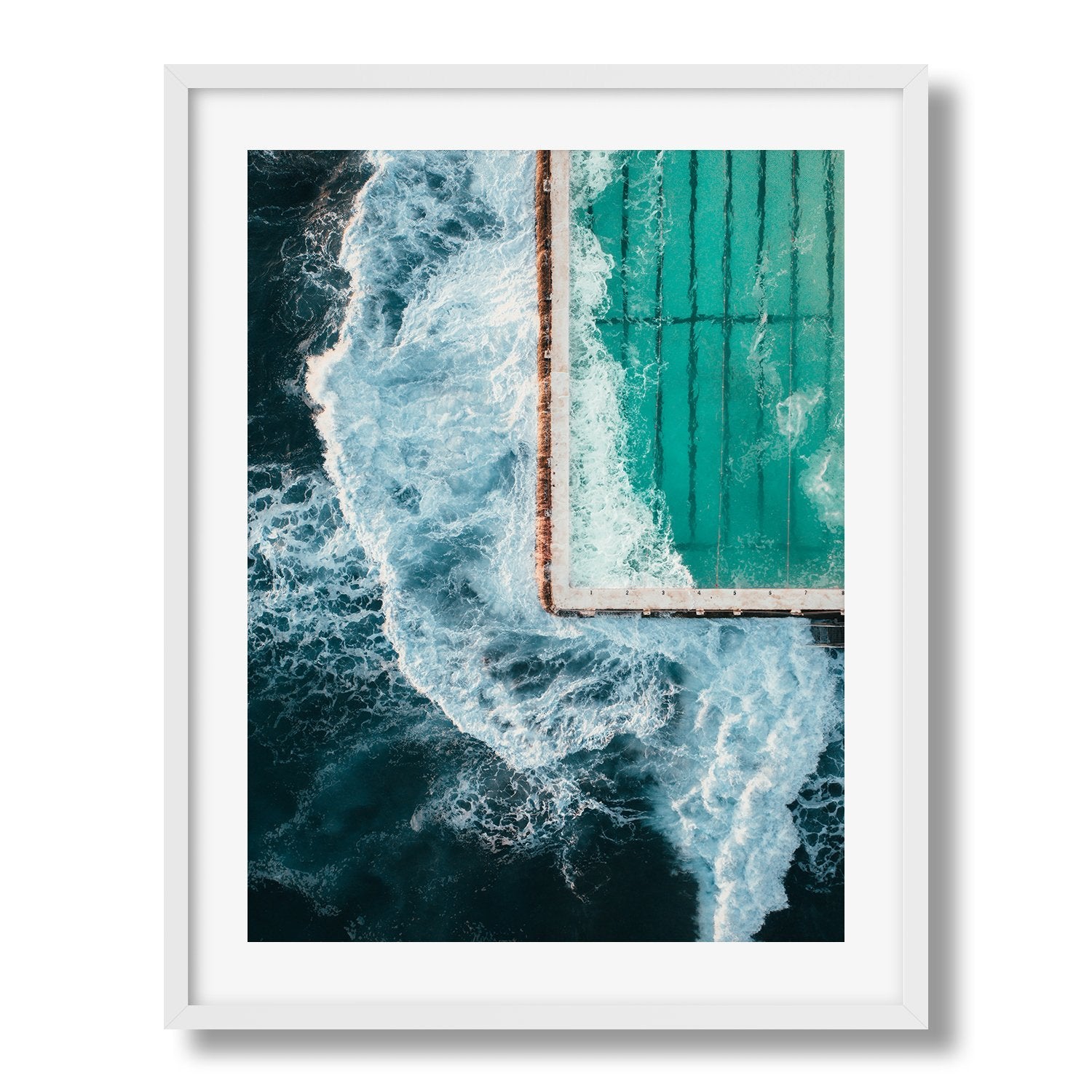 Bondi Icebergs Pool From Above FP1 | Premium Framed Print - Peter Yan Studio