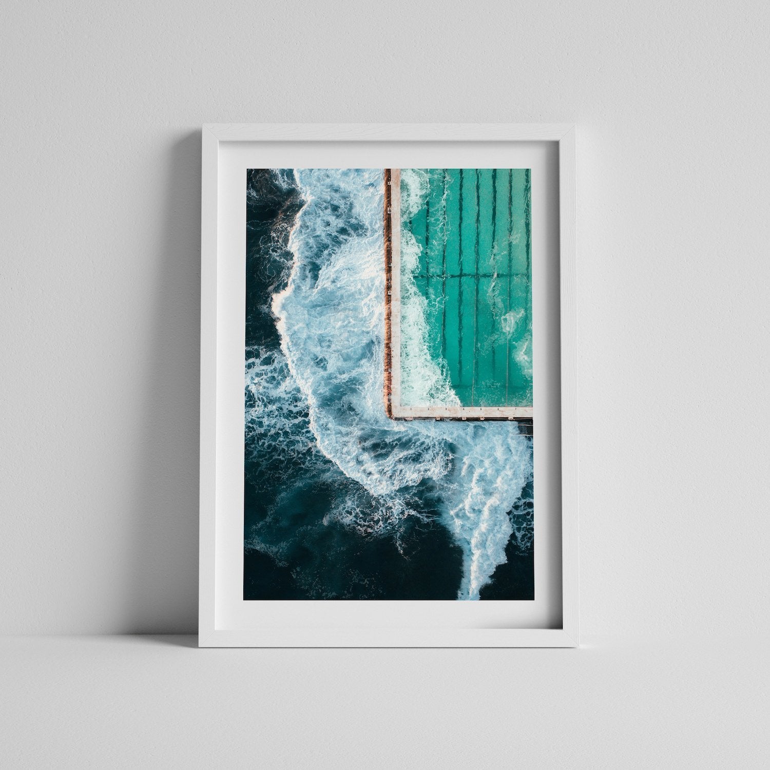 Bondi Icebergs Pool From Above FP1 | Premium Framed Print - Peter Yan Studio