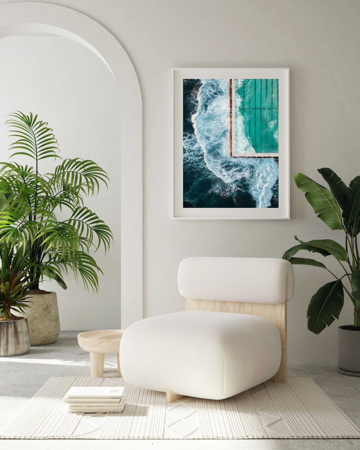 Bondi Icebergs Pool From Above FP1 | Premium Framed Print - Peter Yan Studio
