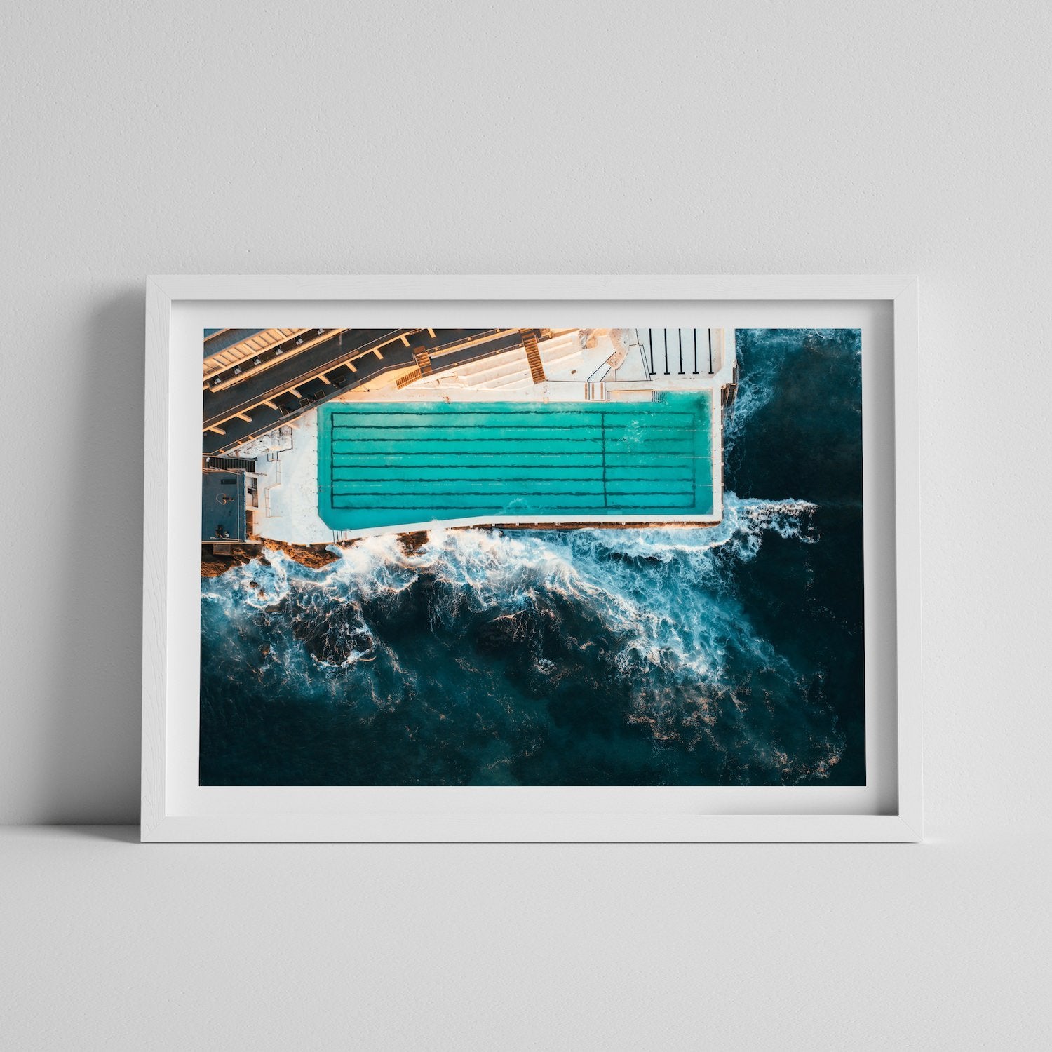 Bondi Icebergs Pool From Above FP2 | Premium Framed Print - Peter Yan Studio