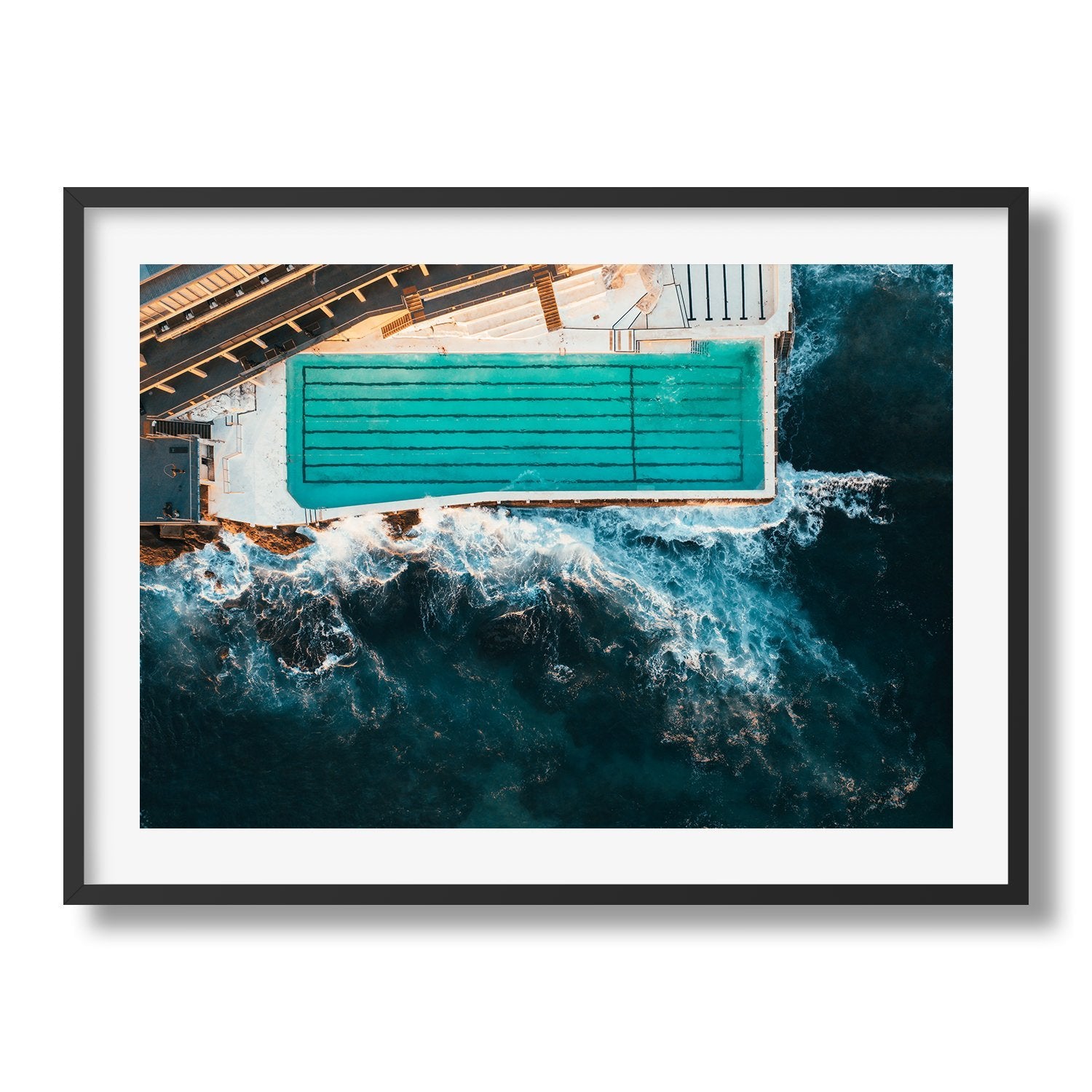 Bondi Icebergs Pool From Above FP2 | Premium Framed Print - Peter Yan Studio