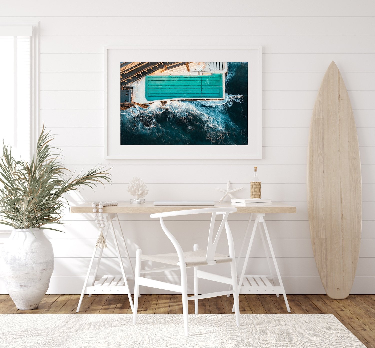 Bondi Icebergs Pool From Above FP2 | Premium Framed Print - Peter Yan Studio