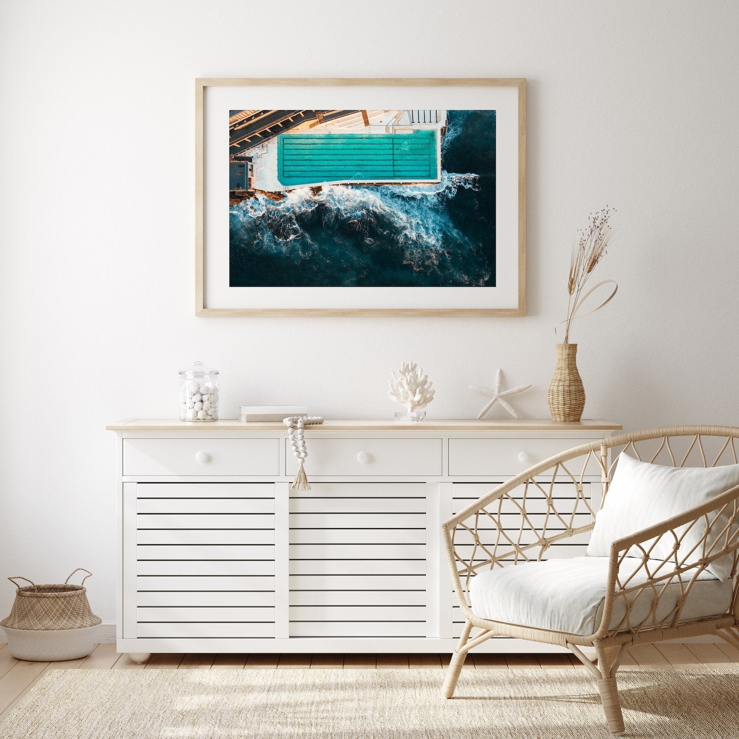 Bondi Icebergs Pool From Above FP2 | Premium Framed Print - Peter Yan Studio
