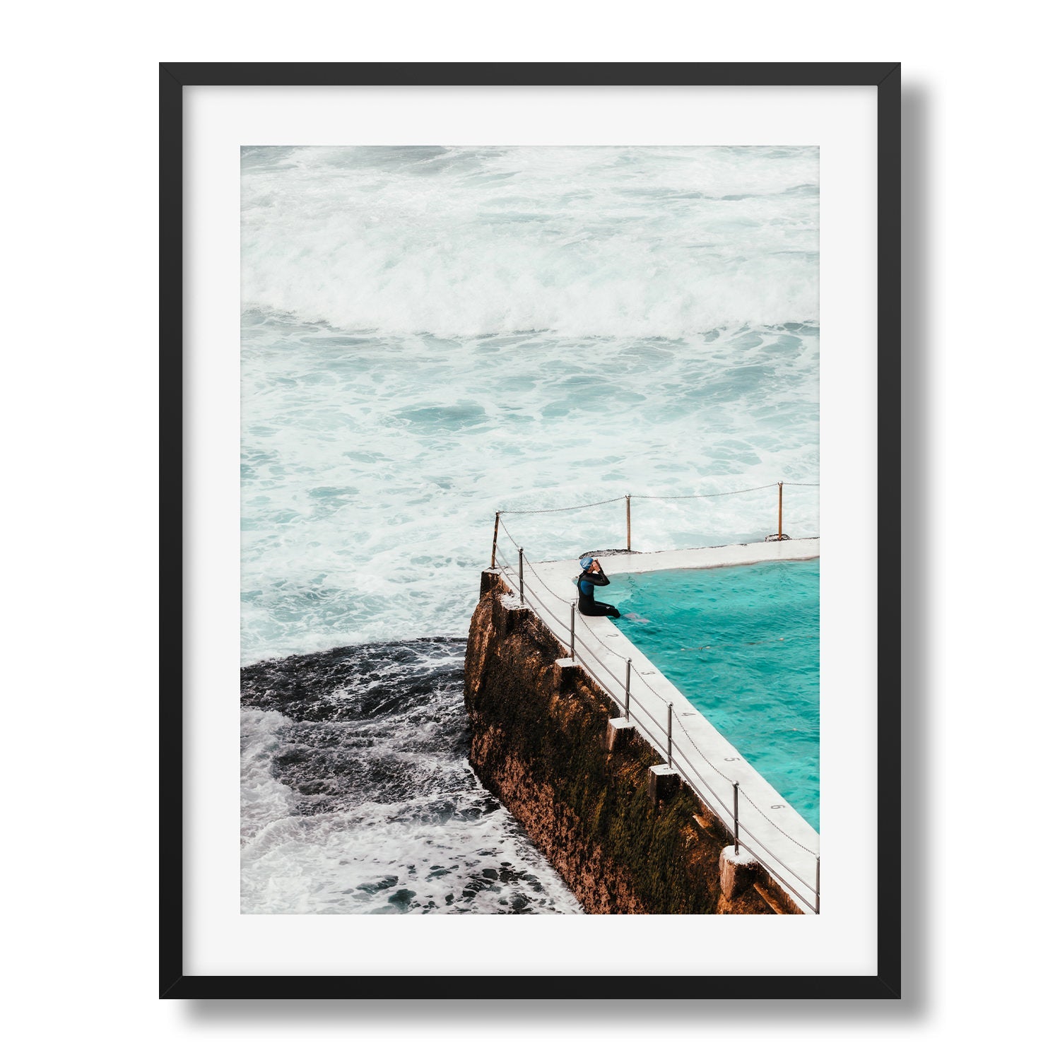 Bondi Icebergs Swimmer - Peter Yan Studio Framed Photo Print Wall Art
