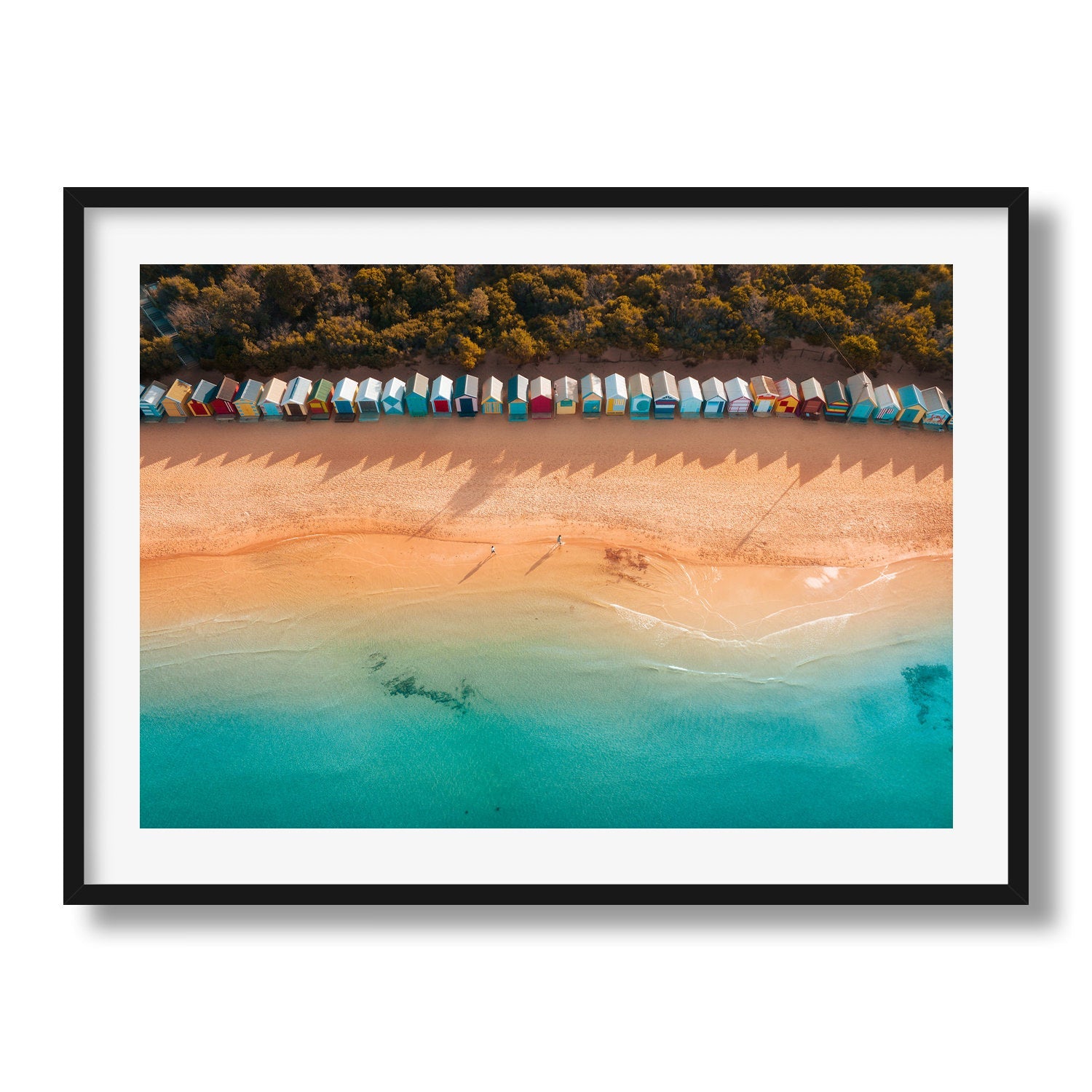 Brighton Beach Bathing Boxes Sunrise | Premium Framed Print - Peter Yan Studio