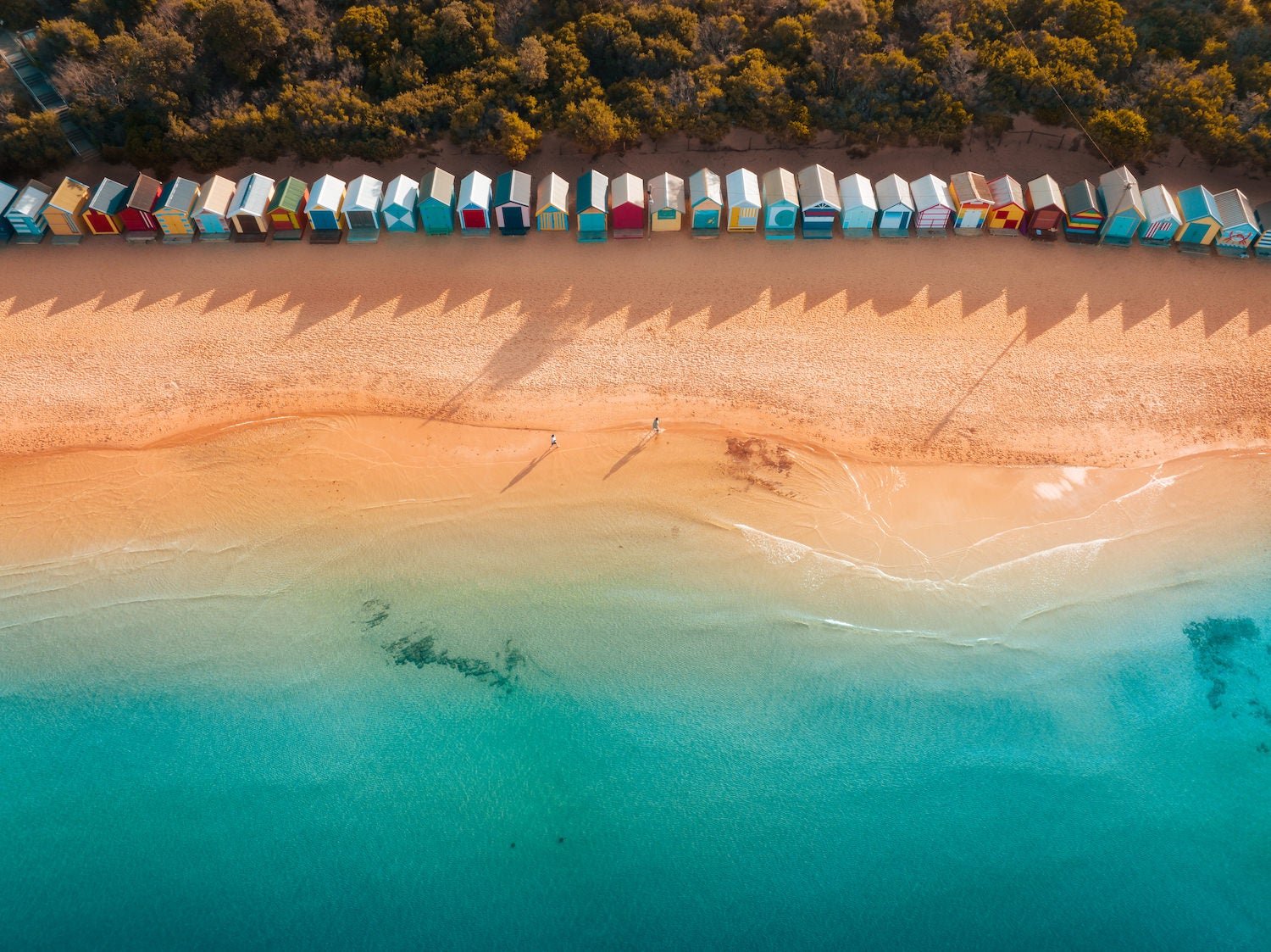 Brighton Beach Bathing Boxes Sunrise | Premium Framed Print - Peter Yan Studio