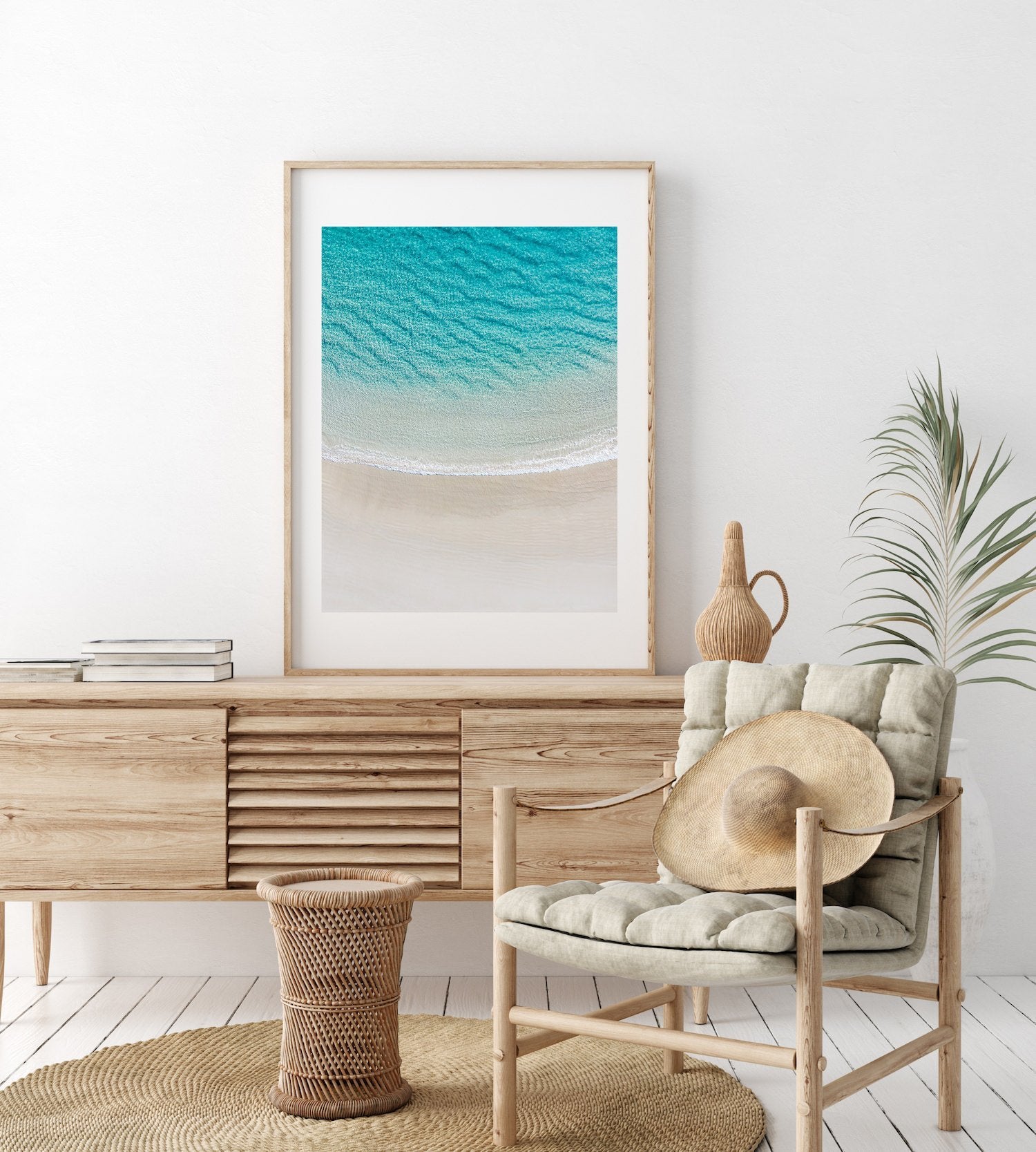 Calm Turquoise Beach | Premium Framed Print - Peter Yan Studio