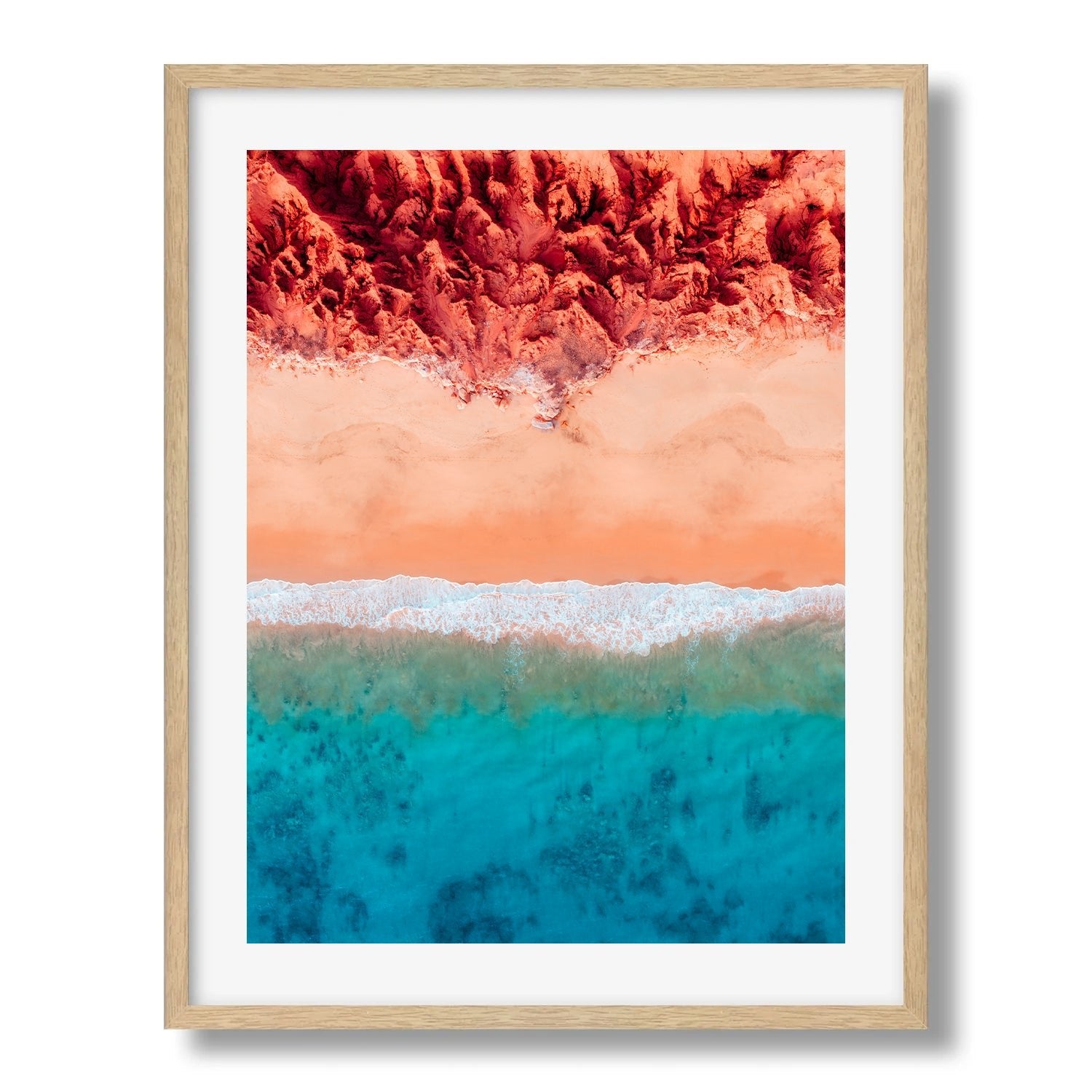 Coastal Western Australia - James Price Point II Framed Print - Aerial by Peter Yan Studio