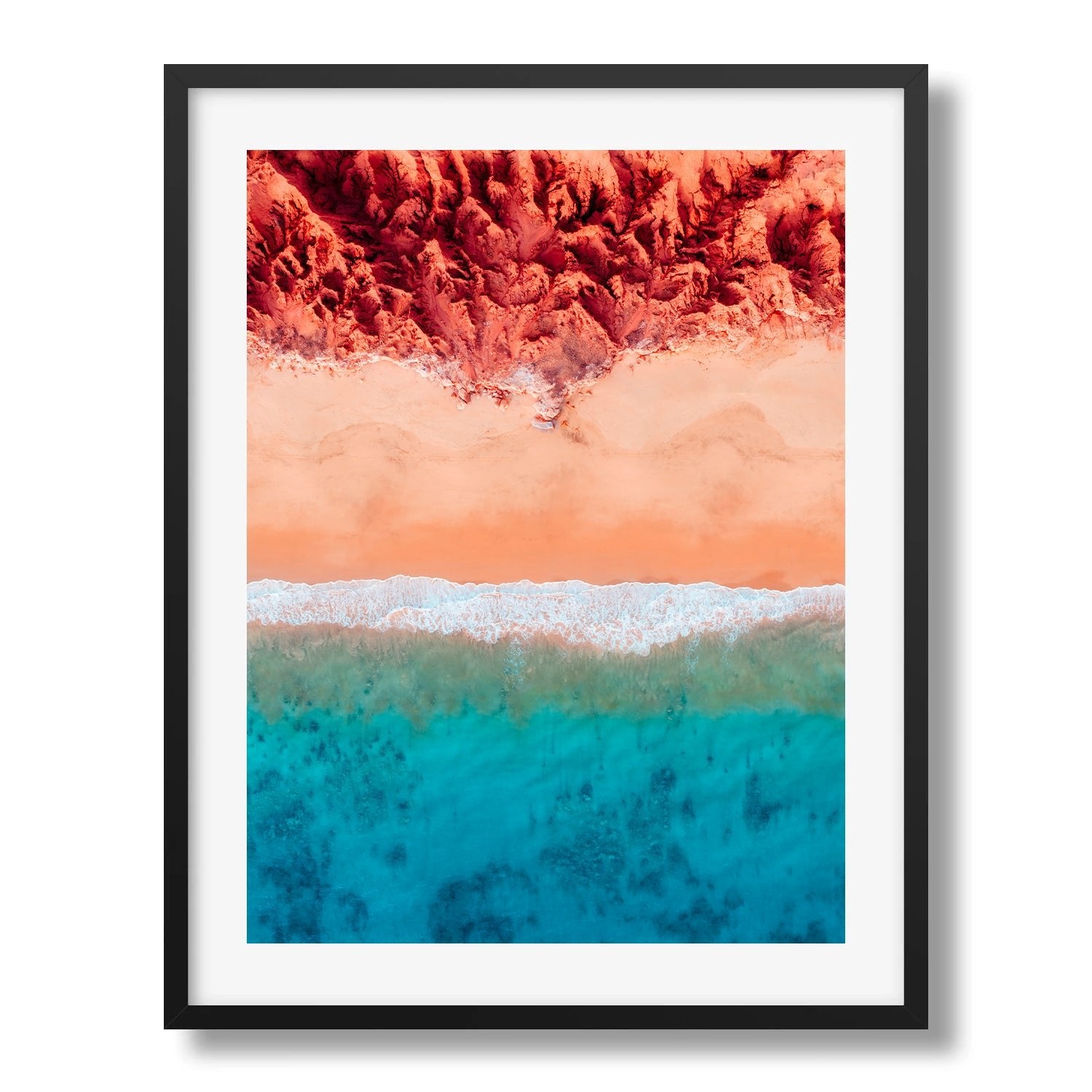 Coastal Western Australia - James Price Point II Framed Print - Aerial by Peter Yan Studio