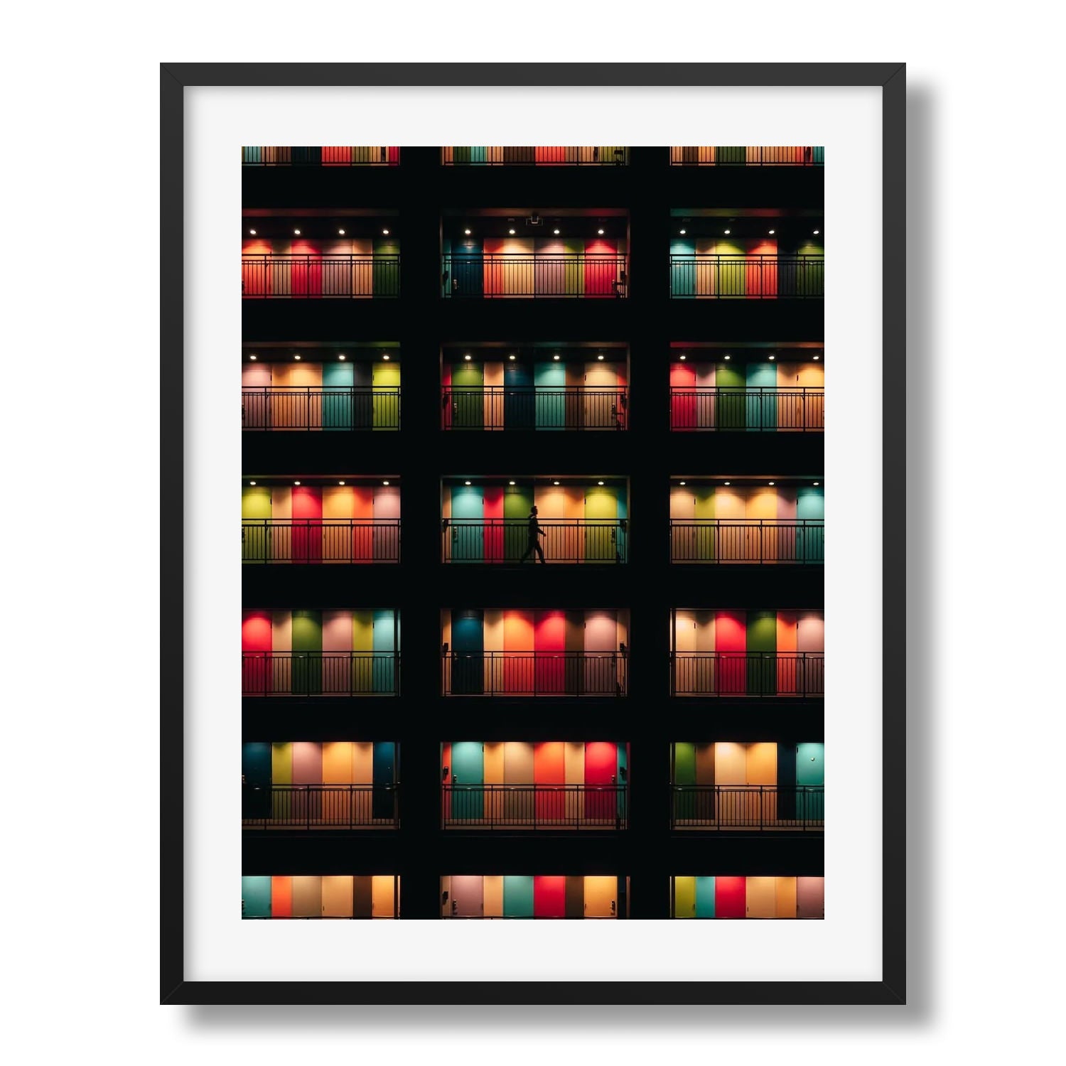 Colourful Doors of Tokyo Framed Print - Architecture by Peter Yan Studio