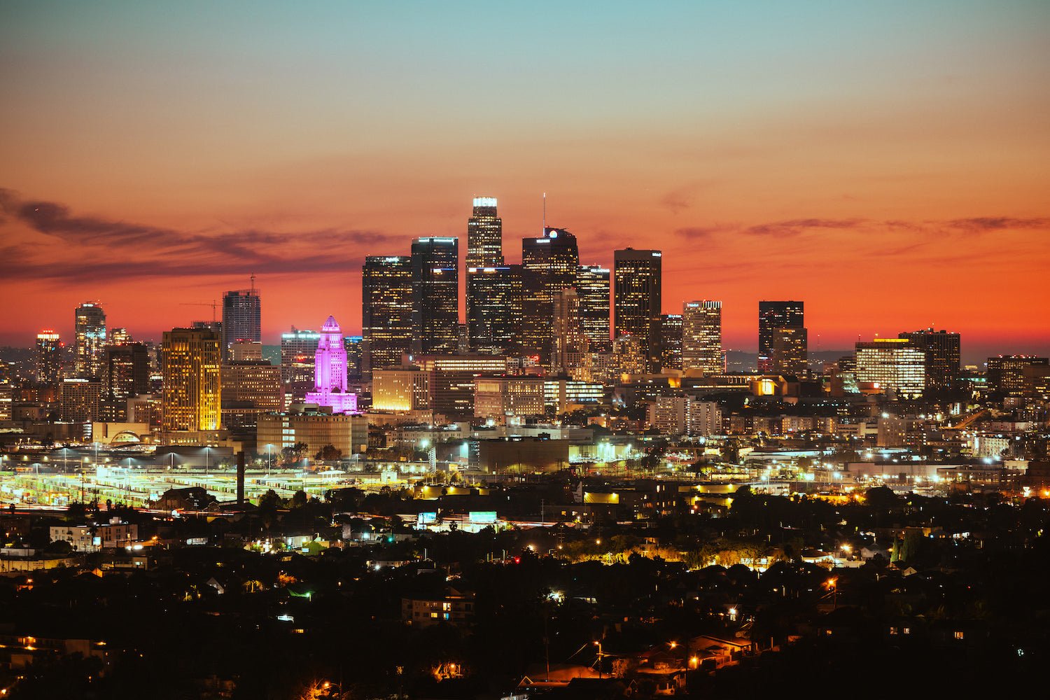 Downtown Los Angeles Sunset - Peter Yan Studio