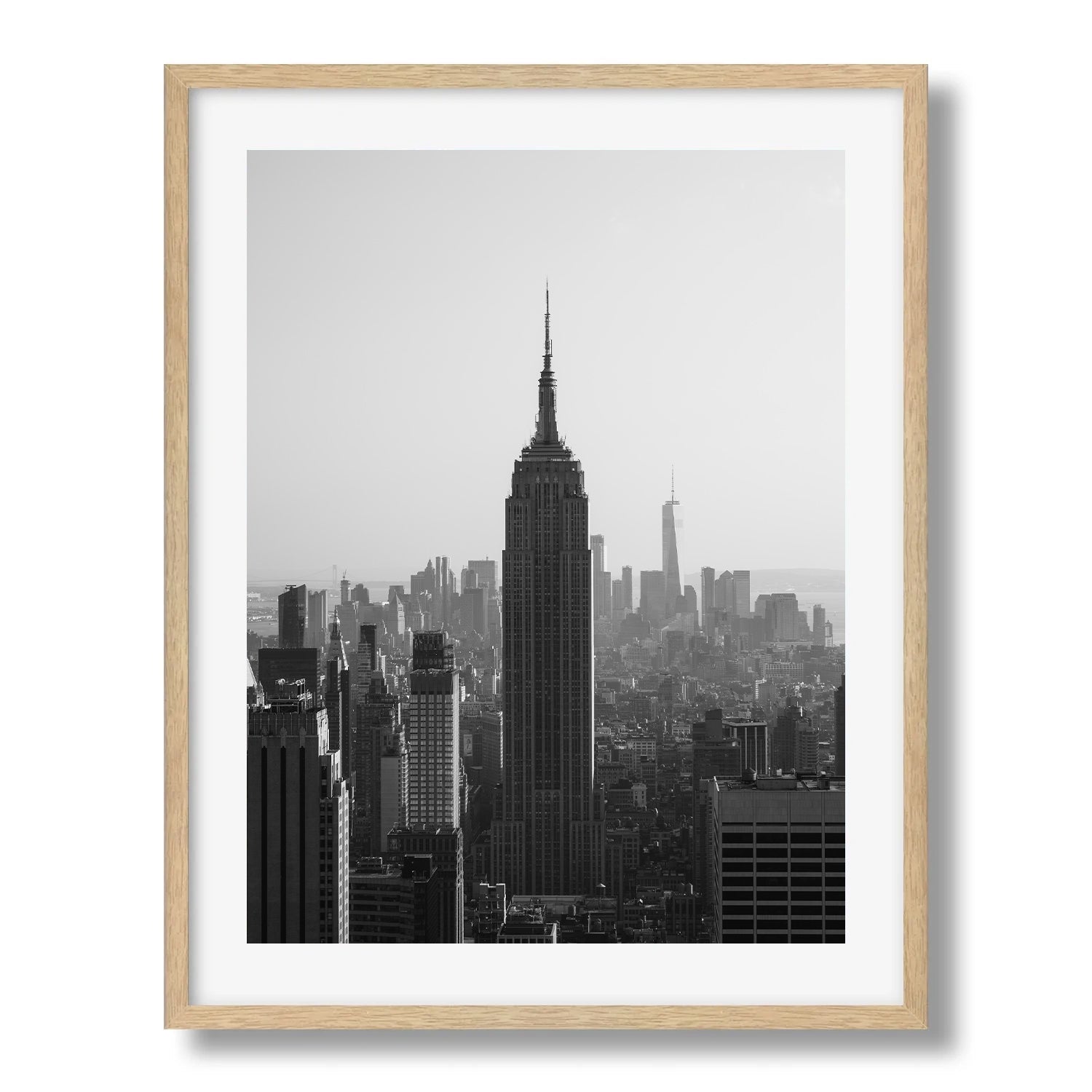 Empire State Building in Black & White Framed Print - Architecture by Peter Yan Studio