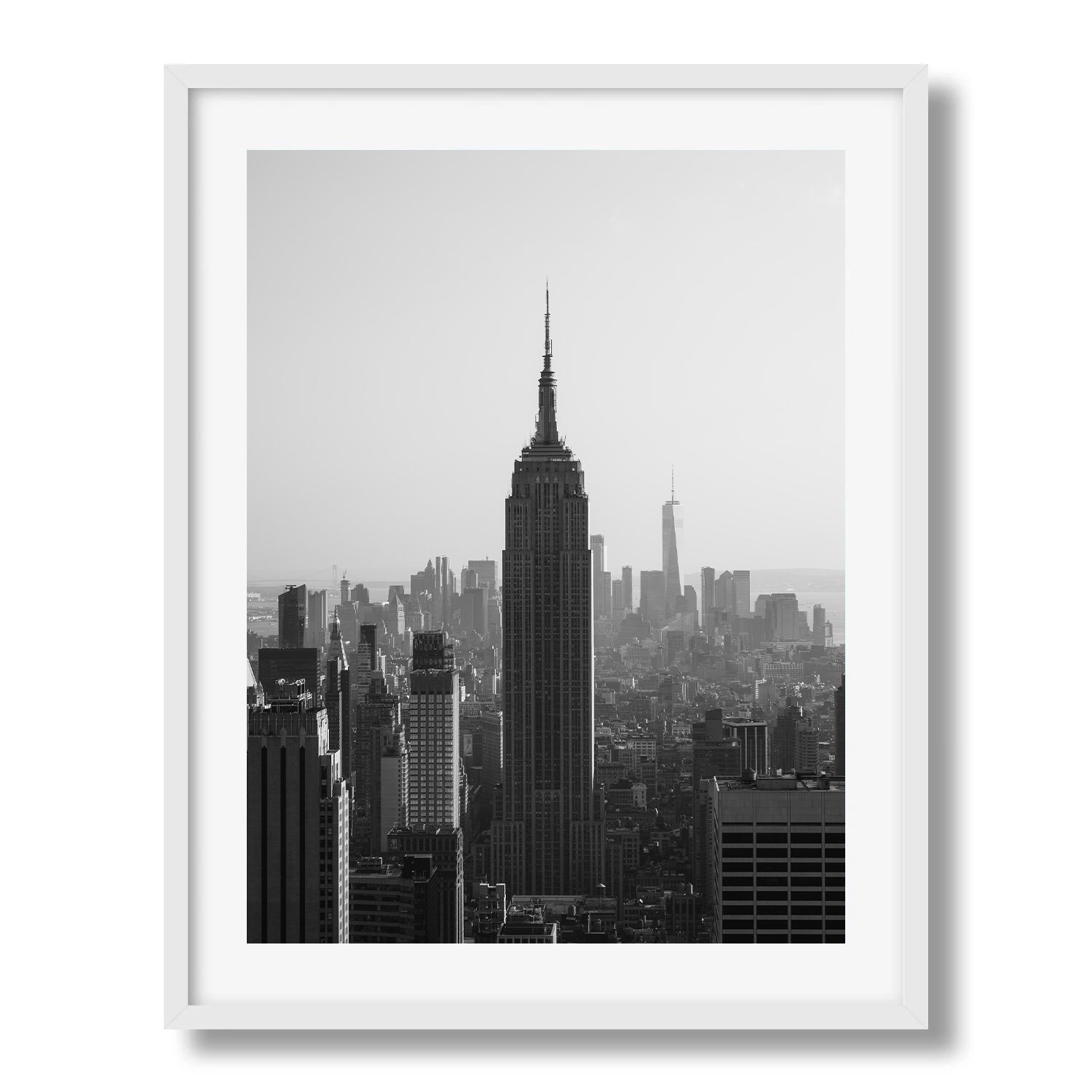 Empire State Building in Black & White Framed Print - Architecture by Peter Yan Studio