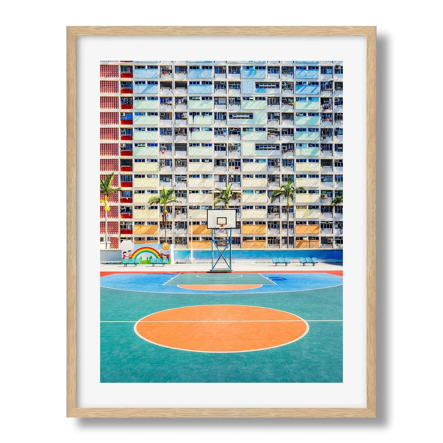 Hong Kong Rainbow Building Framed Print - Architecture by Peter Yan Studio