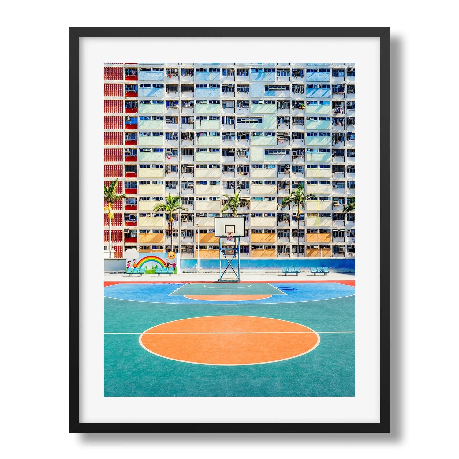 Hong Kong Rainbow Building Framed Print - Architecture by Peter Yan Studio