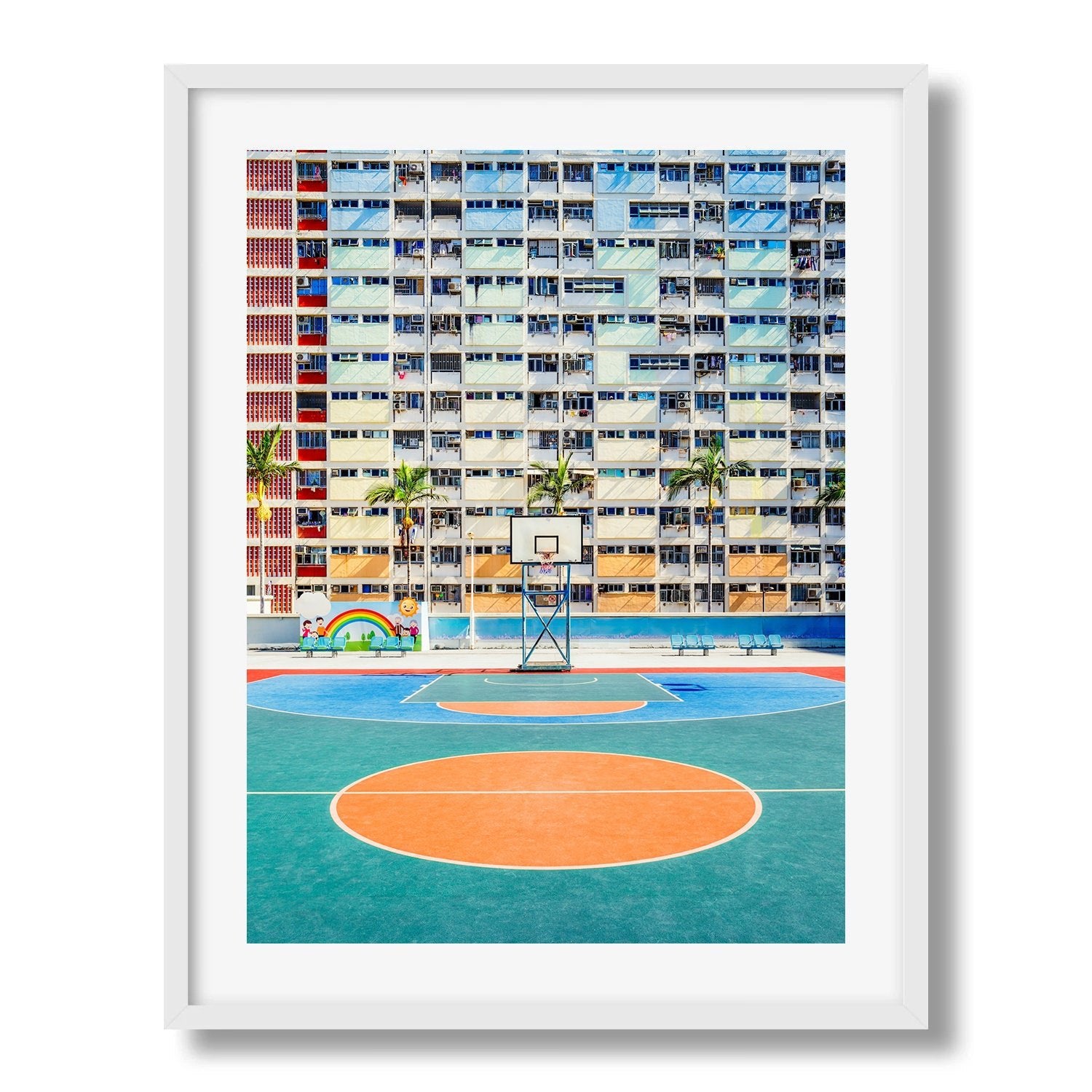 Hong Kong Rainbow Building Framed Print - Architecture by Peter Yan Studio
