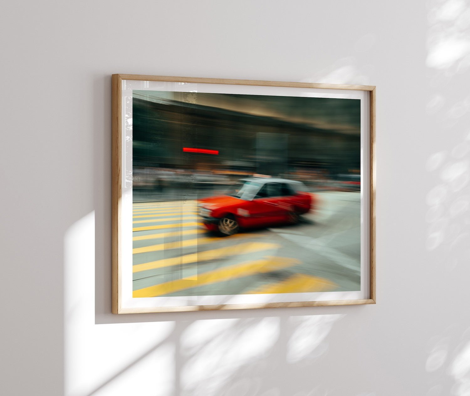 Hong Kong Red Taxi - Peter Yan Studio Framed Photo Print Wall Art