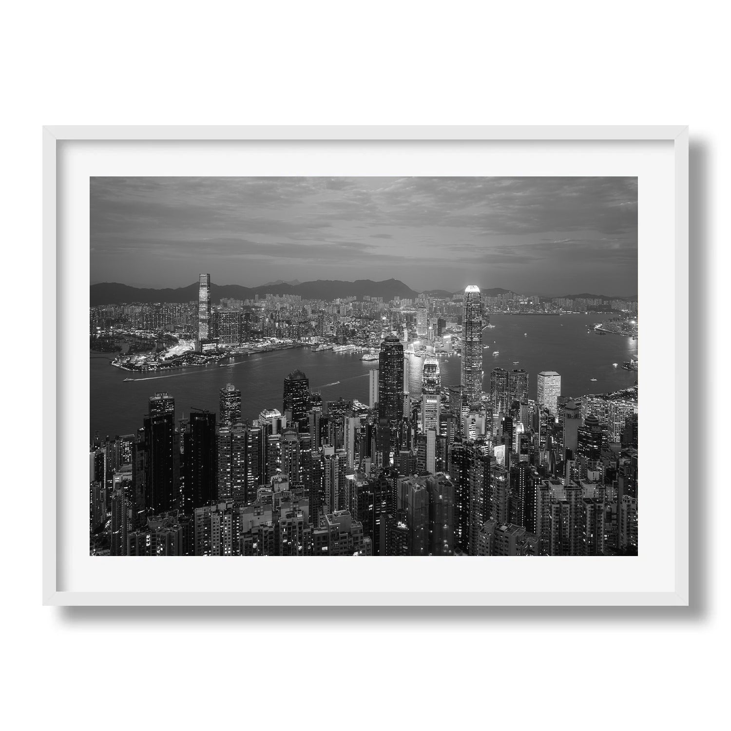 Hong Kong Skyline in Black & White - Peter Yan Studio