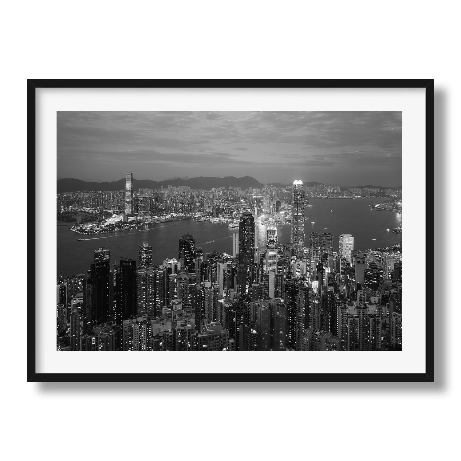 Hong Kong Skyline in Black & White - Peter Yan Studio