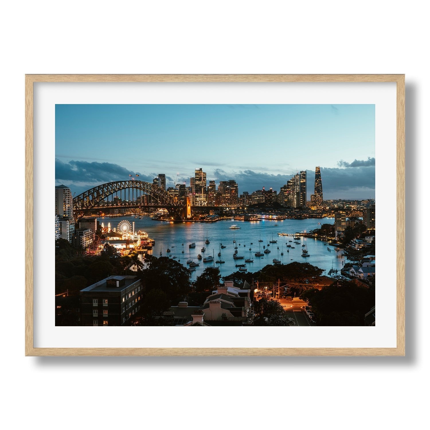 Lavender Bay Sydney Blue Hour II Framed Print - Architecture by Peter Yan Studio